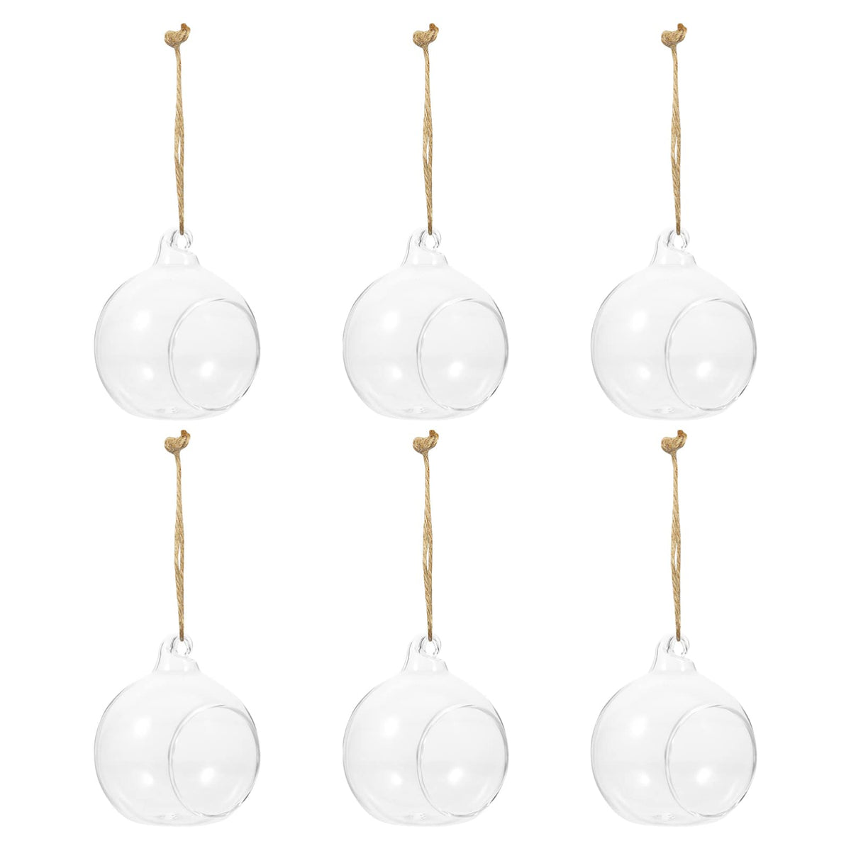 Cabilock Hanging Planter Glass Containers Glass Vases 12 Pcs Hanging Terrarium Hanging Glass orb Hanging Terrarium Globe Orbs air Plants Globe Glass Plant Glass Containers Glass Vases Glass Vase