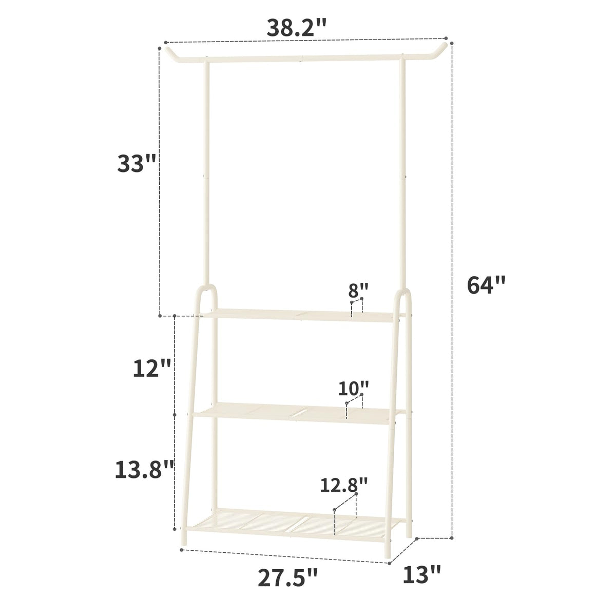 Kitsanery Plant Stand Indoor Outdoor,Metal Plant Stands for Multiple Plants,3 Tier Tall Hanging Plant Shelf,Large Heavy Duty Flower Holder Ladder Plant for Living Room, Patio, Balcony (White)