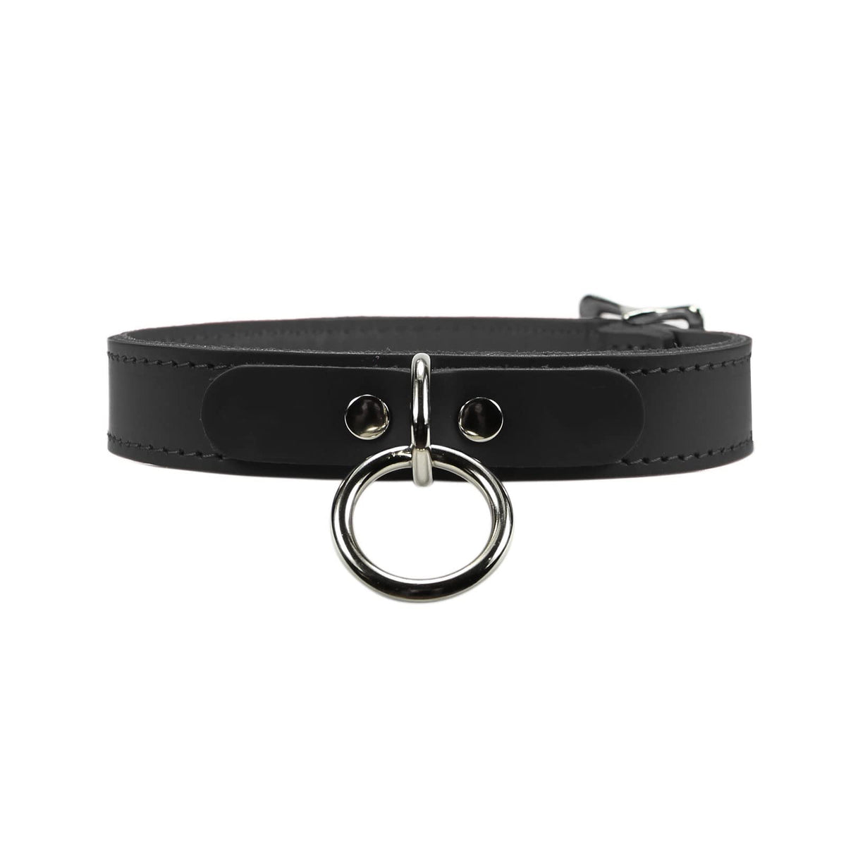 ODDO LEATHER Amelia Collar | Adjustable Premium Leather Neck Wrap for Women, Latigo Leather, Soft Lambskin Lining, Elegant Design, Specialty Choker Necklace - Black, Large, Fits 15.5" - 18.5" Necks