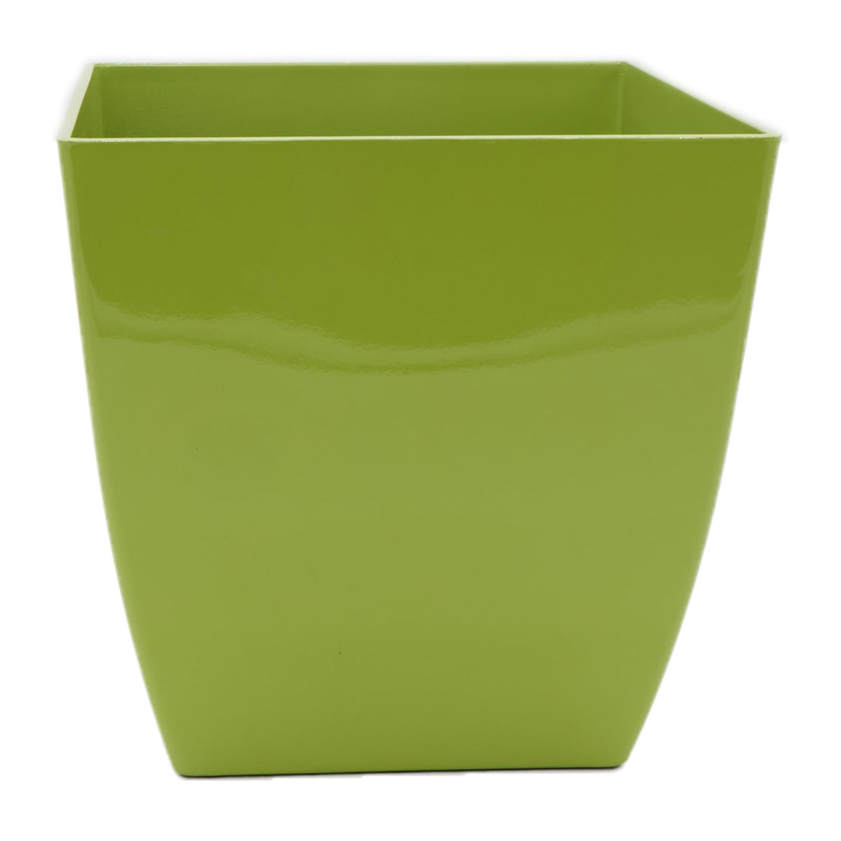 The HC Companies Aria Square Plant Pot w/Drainage - Classic Planters for Outdoor Plants & Indoor Plants - Lightweight & UV-Resistant Plastic Pots for Plants (12" Glossy Green, Pack of 1)