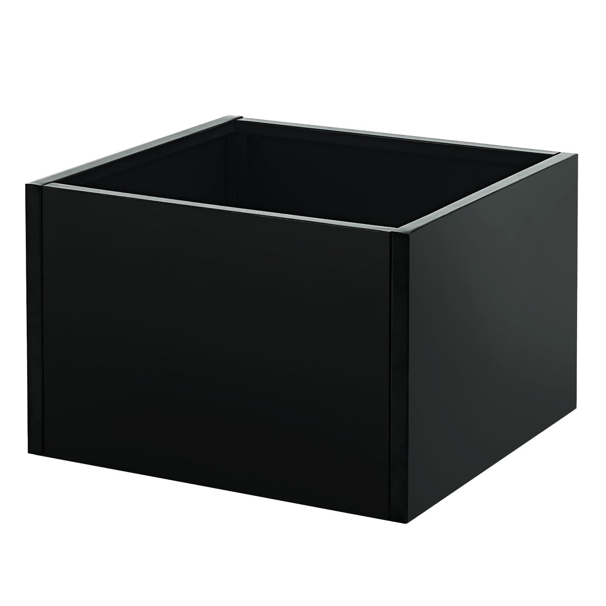 GarveeTech Metal Square Planter Box Tall Planters for Outdoor Plants Modern Heavy Duty with Drainage Holes for Outdoor Patio, Balcony, Yard, with Bottom
