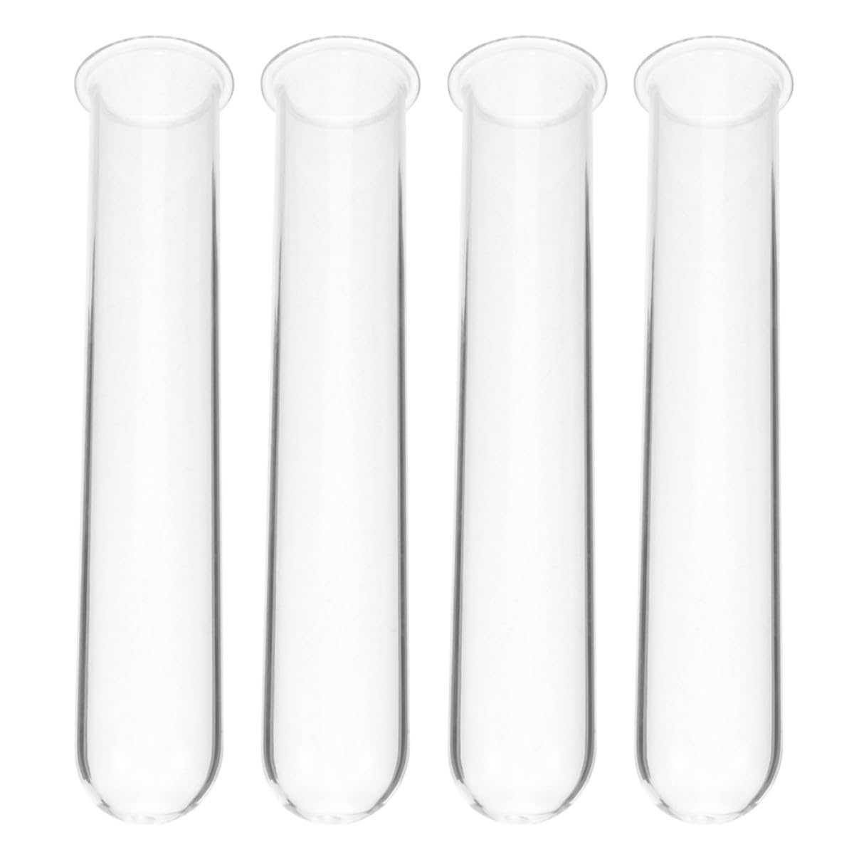 OUNONA 4pcs Hydroponic Glass Test Tube Vases 2.5x3x18cm Plant Propagation Holder for Desktop Terrarium and Home Décor