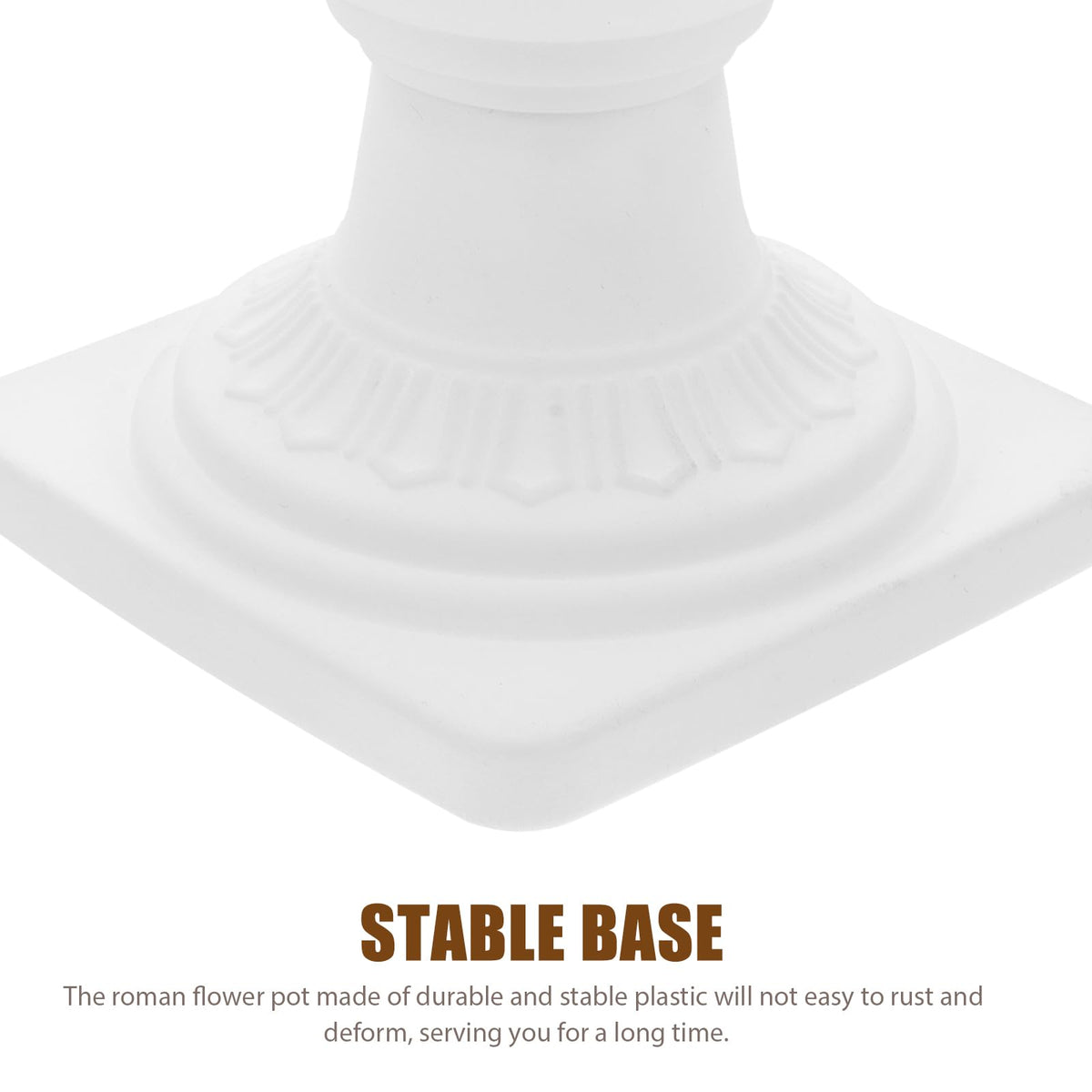 Abaodam 2pcs Urn Planter Flowerpot Flower Stand for Wedding Flower Pots Indoor Front Door Decorations Pots for Plants Tall Planter Outdoor Vase White, 6.7X5.5X5.5in