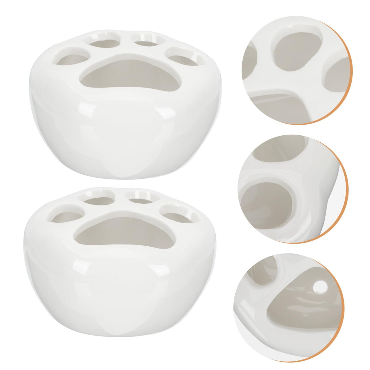 LIOOBO 2pcs Cat Claw Flower Pot Decorative Container with Drainage Cute Cacti Pot for Home Decoration for Room Office Balcony and Desk