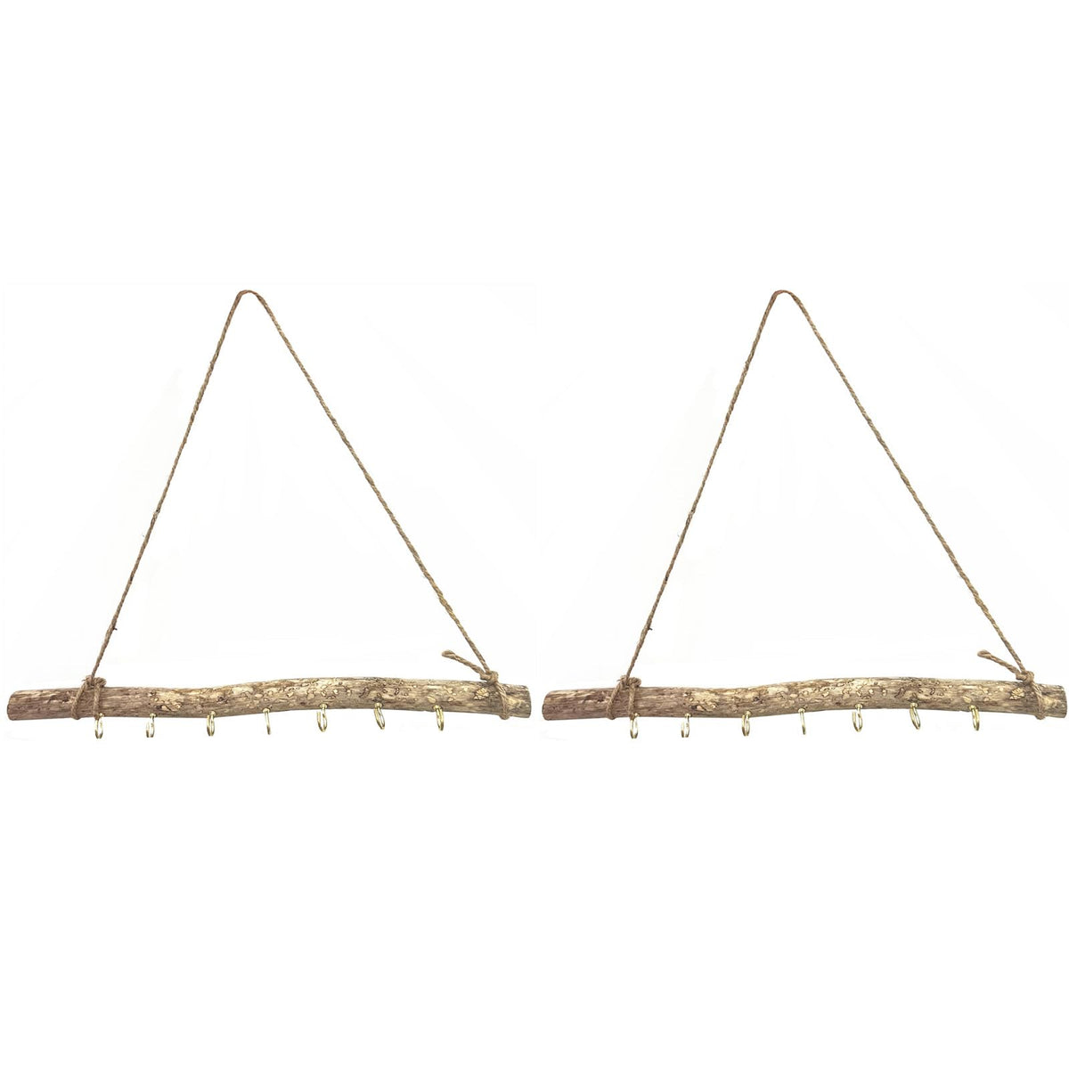 DD-life 2 Pcs Decorative Floating Wall Shelves Coat Hooks Driftwood Branch Hook Branch Hanger Rack for Keys Hats Entryway