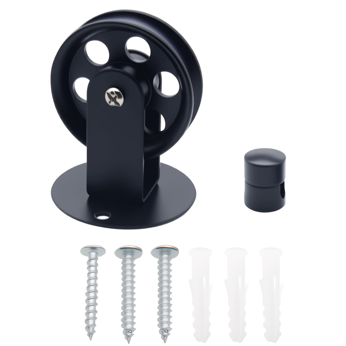 OZXNO 1 Pcs Pulley for Pendant Light 2.76” Pulley Wheels Vintage Wall Ceiling Mount Pulleys for Hanging Lamp with 1pcs Lamp Hook