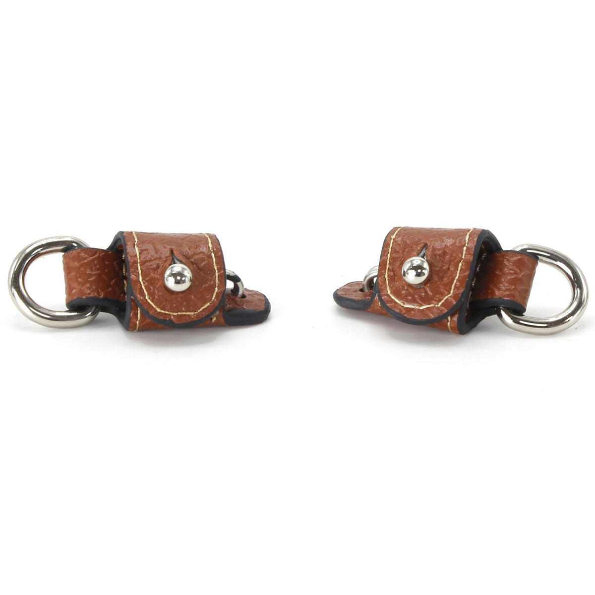 banbeln Mini Bags Leather Shoulder Strap Kit Fit For Adjustable Crossbody Small Bag (brown&silver)