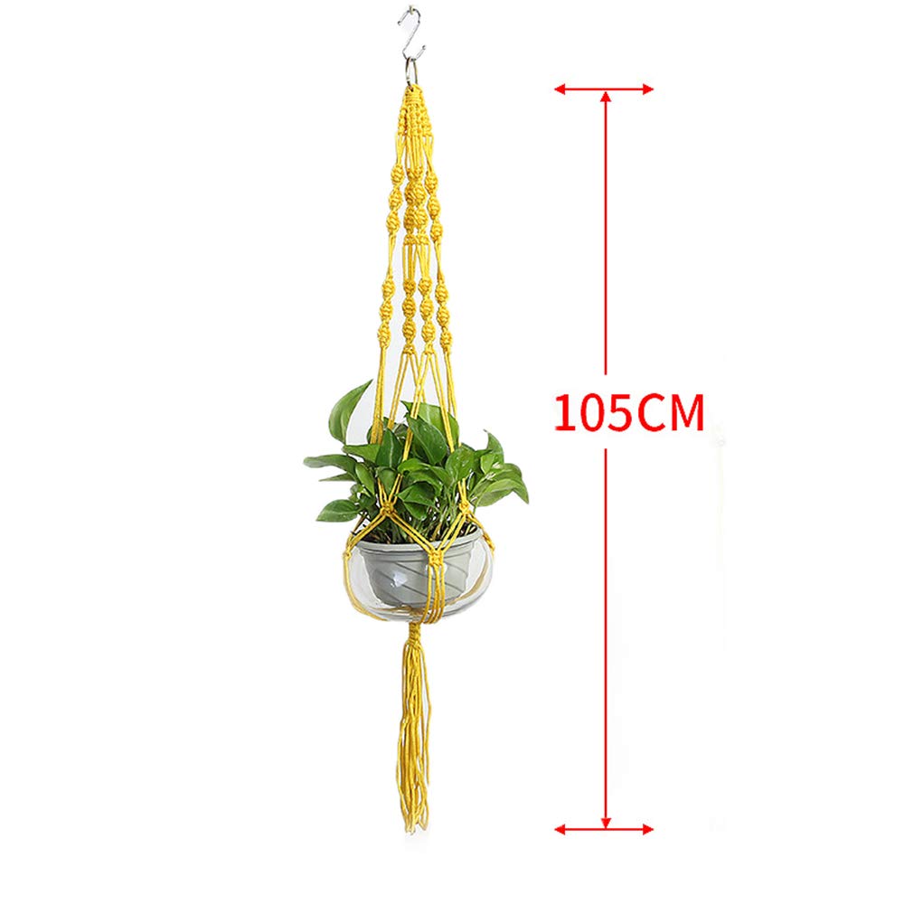 Vpang 2 Pack Macrame Plant Hanger, Outdoor Indoor Hanging Planter Basket Flower Pot Holder Nylon Rope Home Decor 41 Inch (Blackish Green)