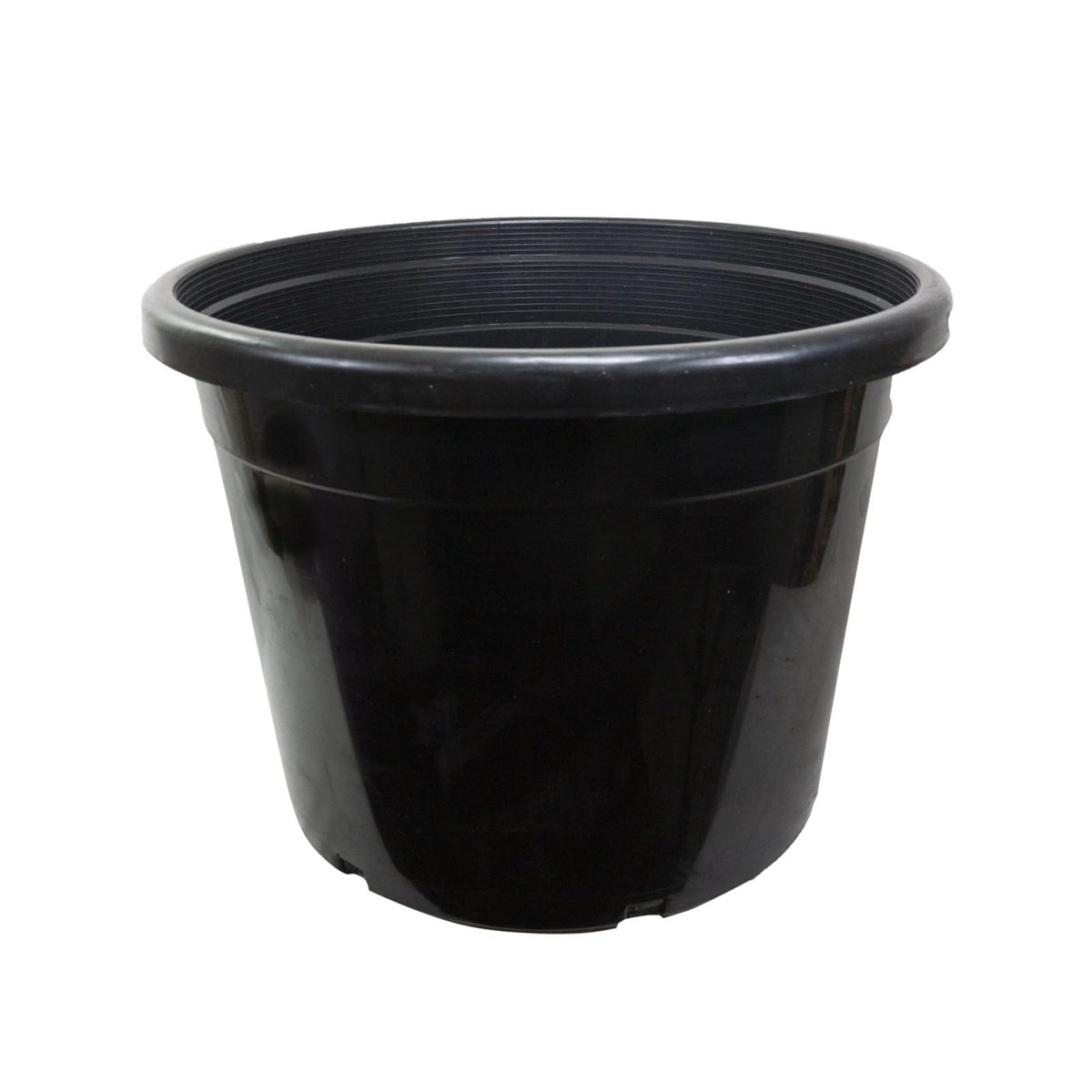 Green Oasis Premium 25 Gallon Nursery Pots (5 Pack) - Heavy Duty Injection Molded Black Plastic Planter Containers with Drainage Slots - 25" x 18.5" for Trees & Large Plants - Professional Grade