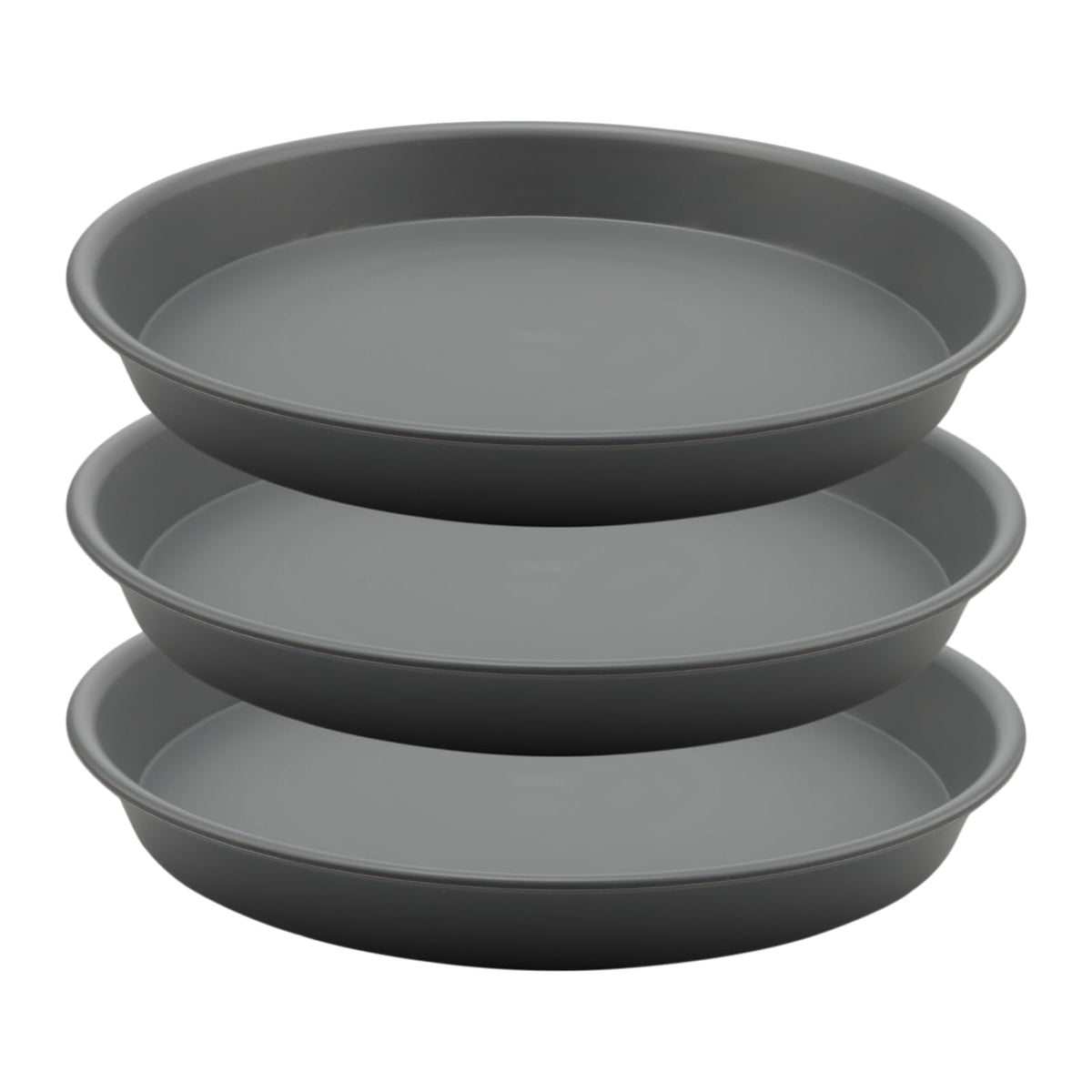 TITE Plant Saucer Heavy Large Planter Durable Thicker Plastic Plant Trays for Indoors and Outdoor,Plant Saucer Drip Trays (Grey, 12 inch)