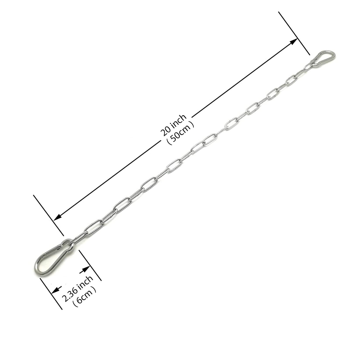 Gate Chain for Outdoor Fence - Rustproof Metal Gate Latch Chain with Hooks, Secure and Durable for Garden, Yard, and Farm Use - Easy Installation, Weather Resistant (2 Pack)