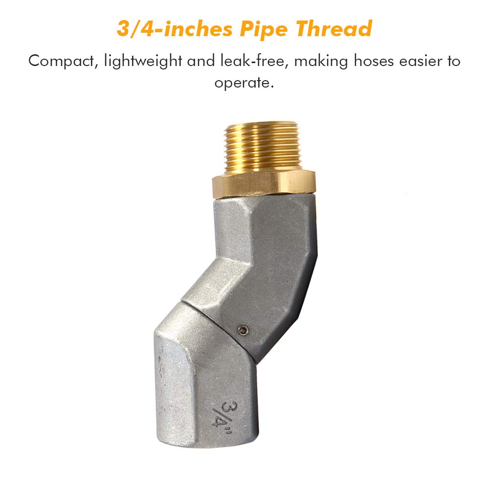 2PCS 3/4 Inch Fuel Swivel with Roating Connector Fuel Hose Connector NPT Connector Fuel Plane Swivel