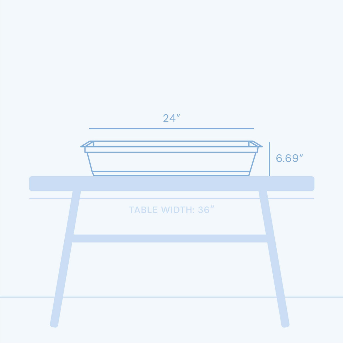 Bloem Dura Cotta 24" Plastic Window Box Planter with Saucer Tray: Indoor/Outdoor, for Windowsill, Ledge, & Tabletop, Basil