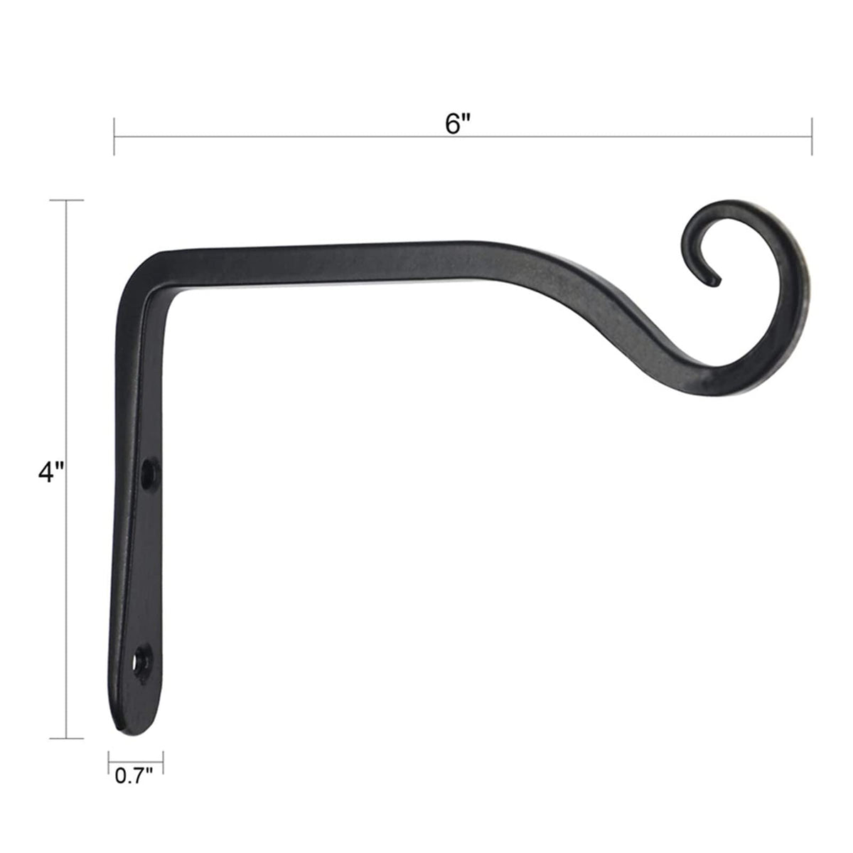 AMPEVEATTK 2 Pieces of Hook Wall Bracket 6 Inches Suitable for Hanging Flower Pots, Lanterns and Bird Feeders Wall Lamps Hooks and Rails