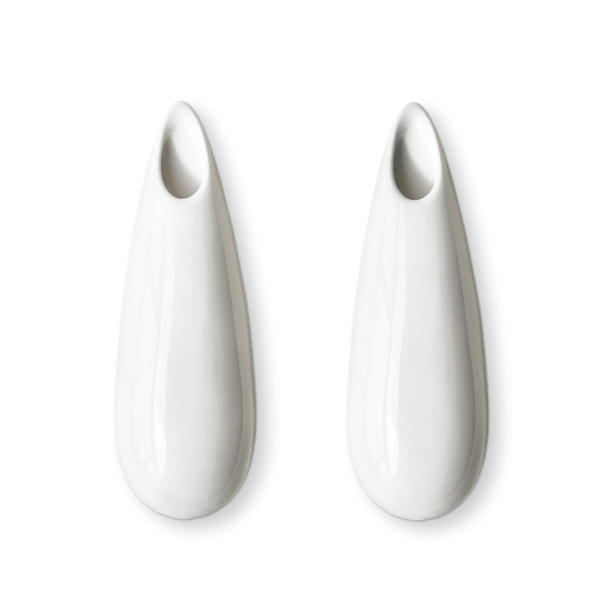 2 Pack White Ceramic Wall Vases,7.9 Inch Wall Hanging Plant Holder,Cubicle Modern Decor Plant Holder Vase for Indoor Plants, Hanging Propagation Flower Pots for Air Vases