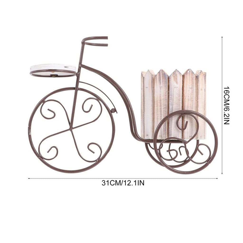 WZWTYSM plant standWrought Iron Plant Stand Rustic Style Flower Pot Cart Holder Flower Basket