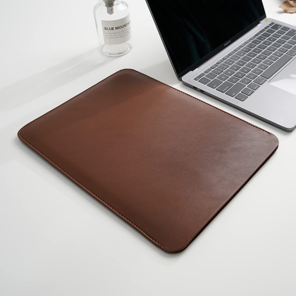 Benfan Laptop Sleeve 13 Inch Compatible with 2024 MacBook Air 13 M3 M2 M1, New MacBook Pro 13 M2 M1 Color Dark Brown