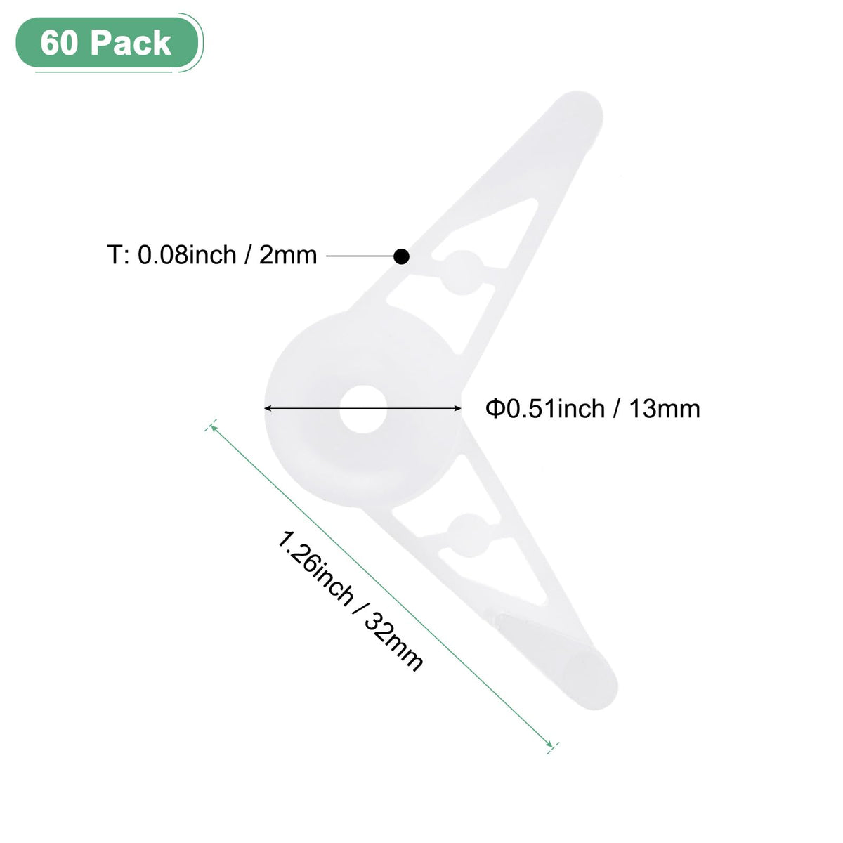 M METERXITY 60-Pack Adjustable Plant Clips, 360 Degree Plant Training Clips, Plant Stem Bender Training Clips for Low Stress Training/Plant Ties/Gardening Accessories [White]