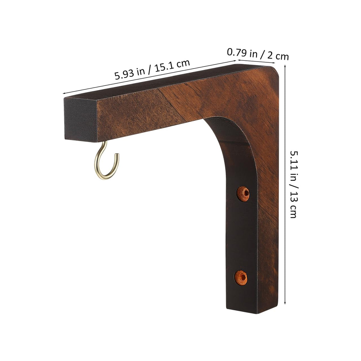 Abaodam Wooden Wall Mounted Hanging Plant Hanger Wall Hooks for Flower Bracket Planter Wind Chimes Patio Decor