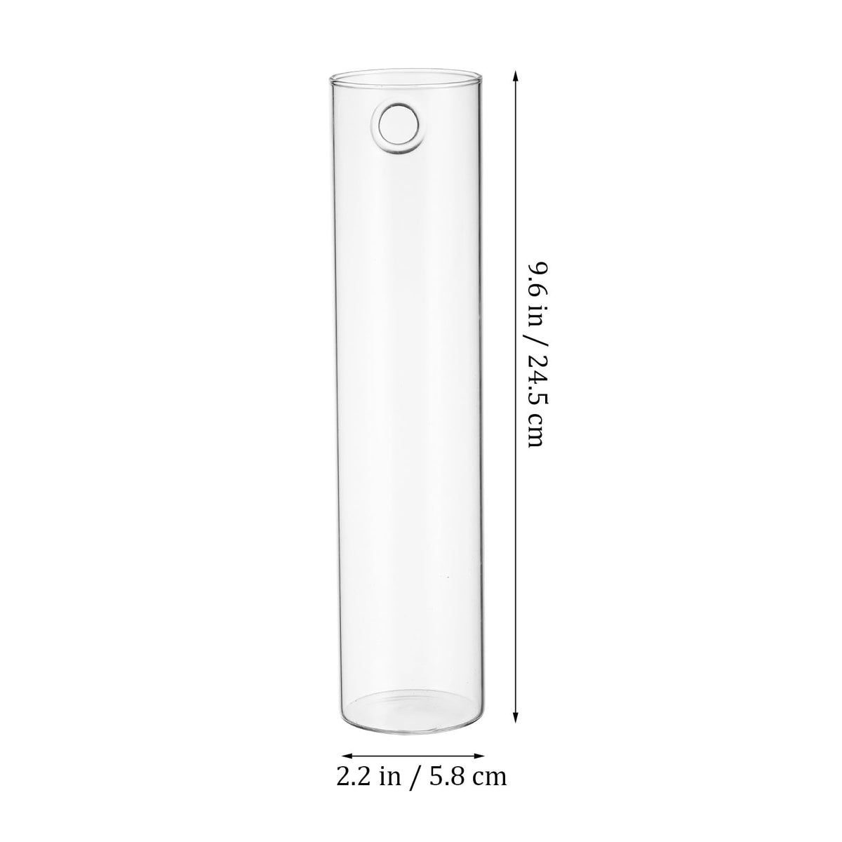 Uonlytech Wall Hanging Glass Vases for Hydroponic Plants, 2pcs Large Cylinder Water Plant Holders, Terrarium Stations for Home Décor and Indoor Garden