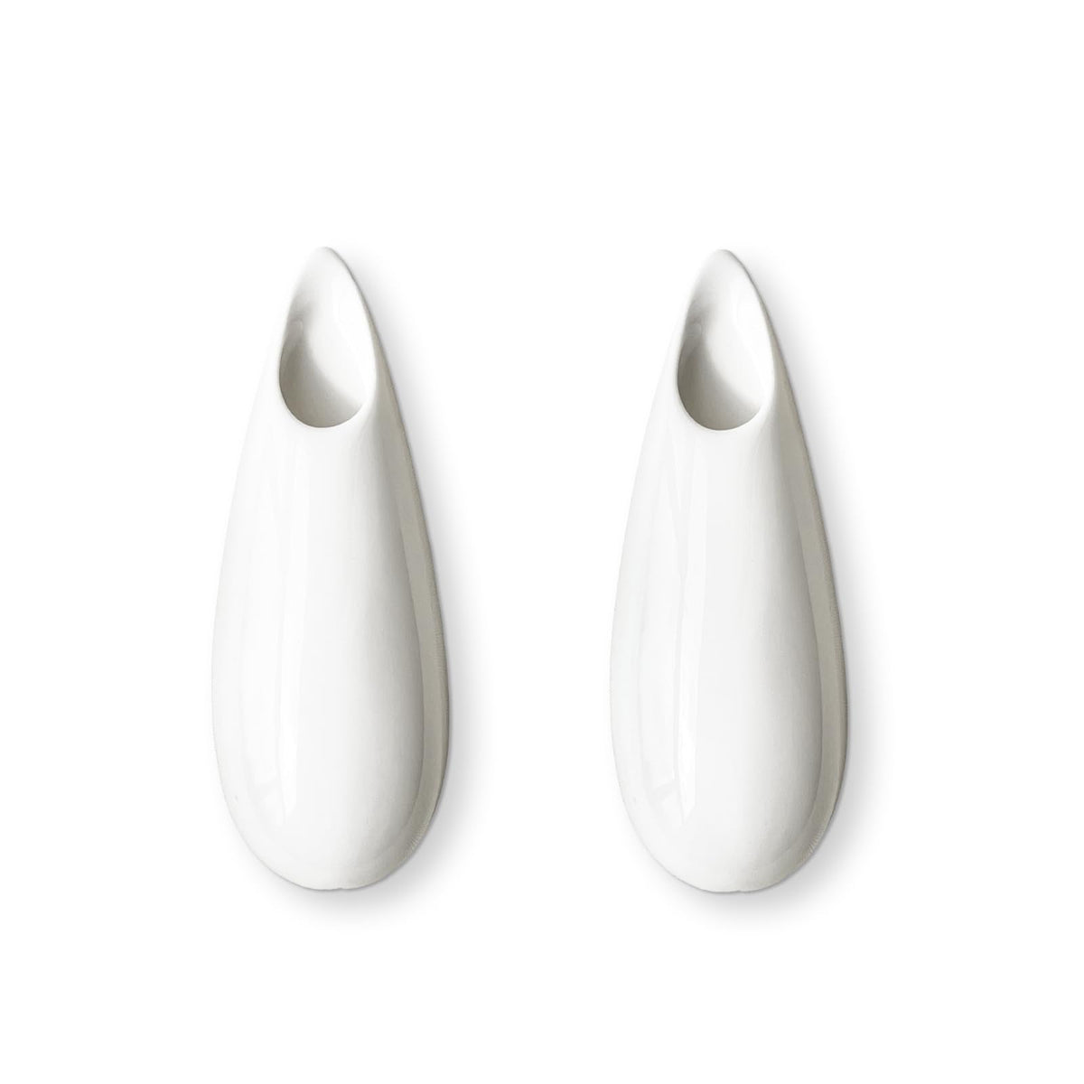 2 Pack White Ceramic Wall Vases,5.9 Inch Wall Hanging Plant Holder,Cubicle Modern Decor Plant Holder Vase for Indoor Plants, Hanging Propagation Flower Pots for Air Vases