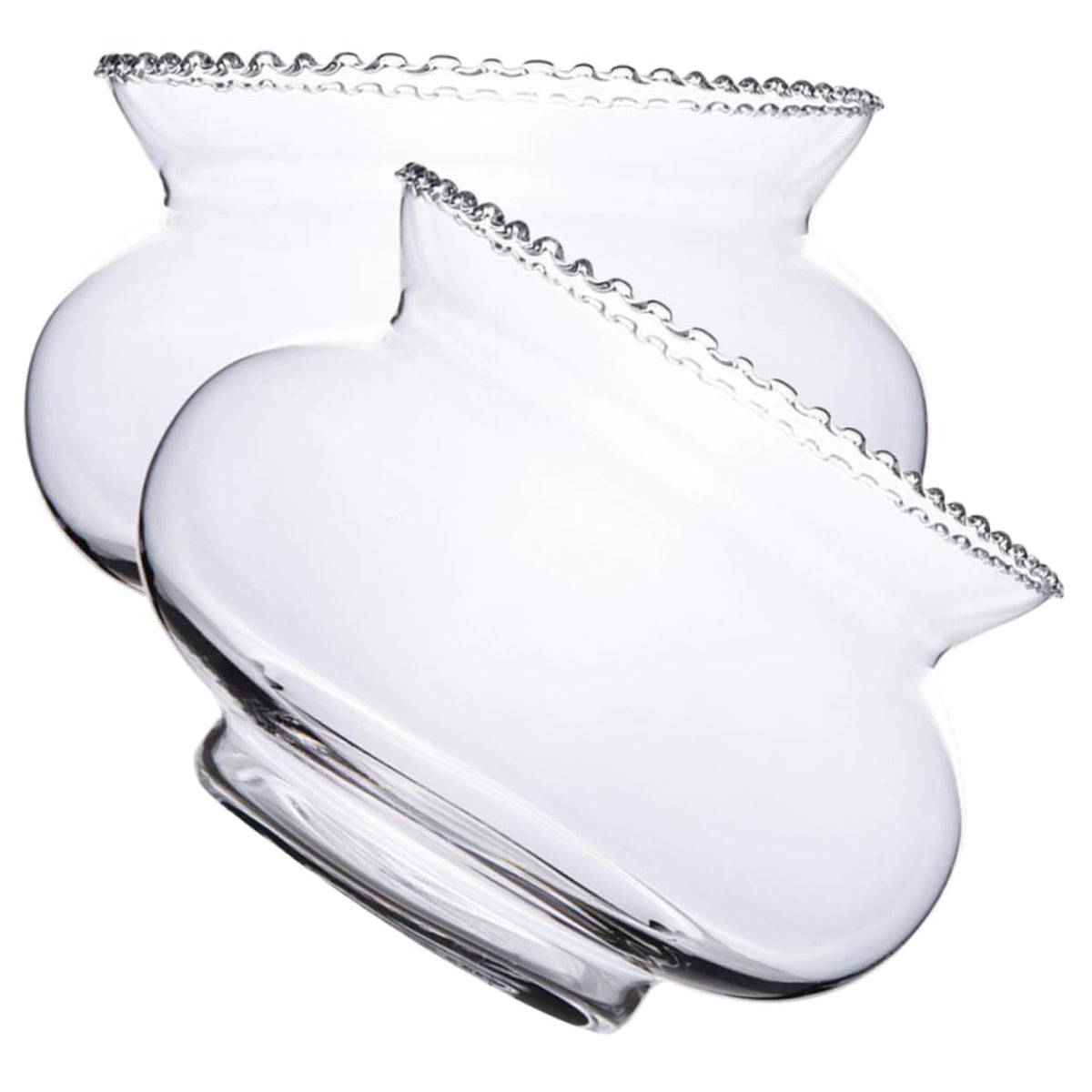 SEWOART 2pcs Glass Fish Bowl for Hydroponic Plants Simple Design Bowl Multi-Functional Terrarium for Fish Shrimp and Home Floral Edge