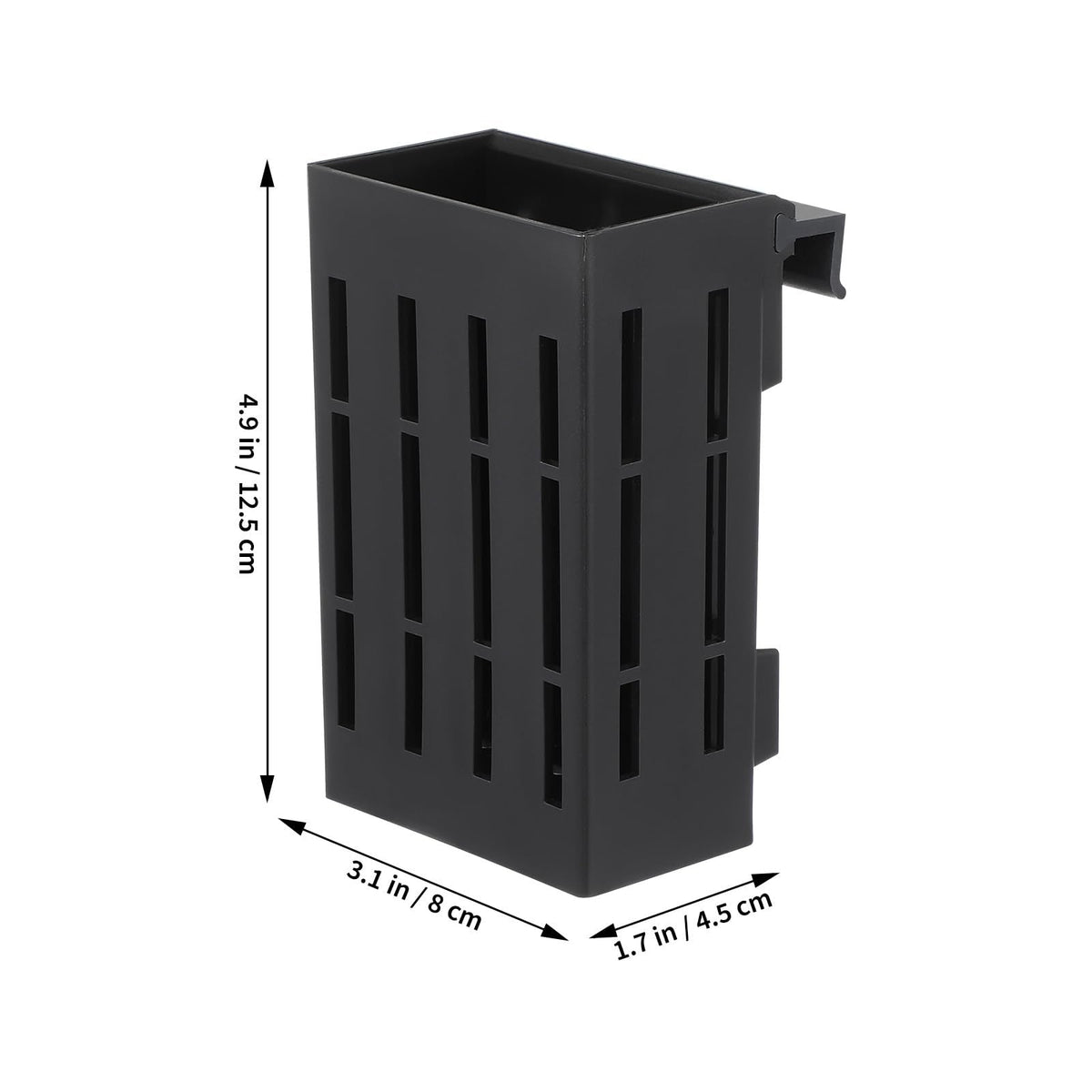 Ipetboom Hanging Aquarium Plant Holder 4-Pack Plastic Aquatic Planters 4.92X3.14X2.16In with Multiple Drainage Holes for Fish Tank Decoration and Aquatic Plant Growth