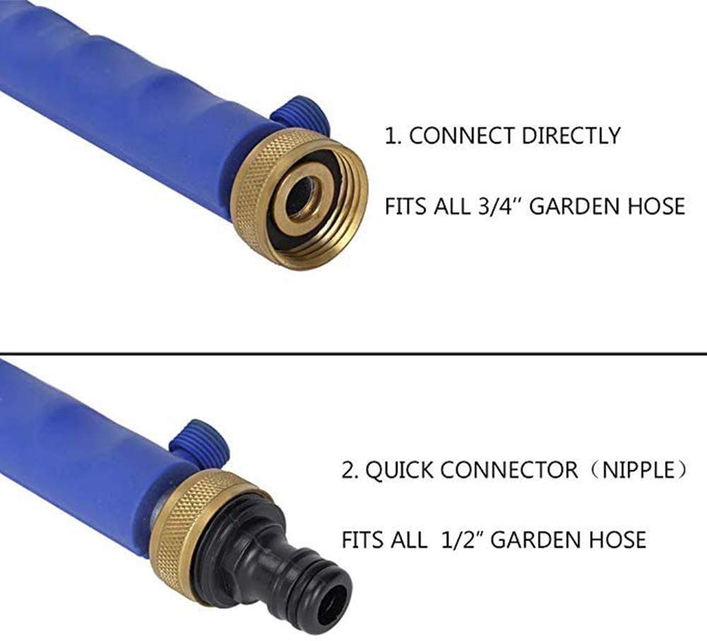 High Pressure Power Washer Attachment Wand, Hydro Jet Water Hose Nozzle,Watering Sprayer Cleaning Tool, Wand Lance for Gutter Patio Car Pet Window Glass Blue