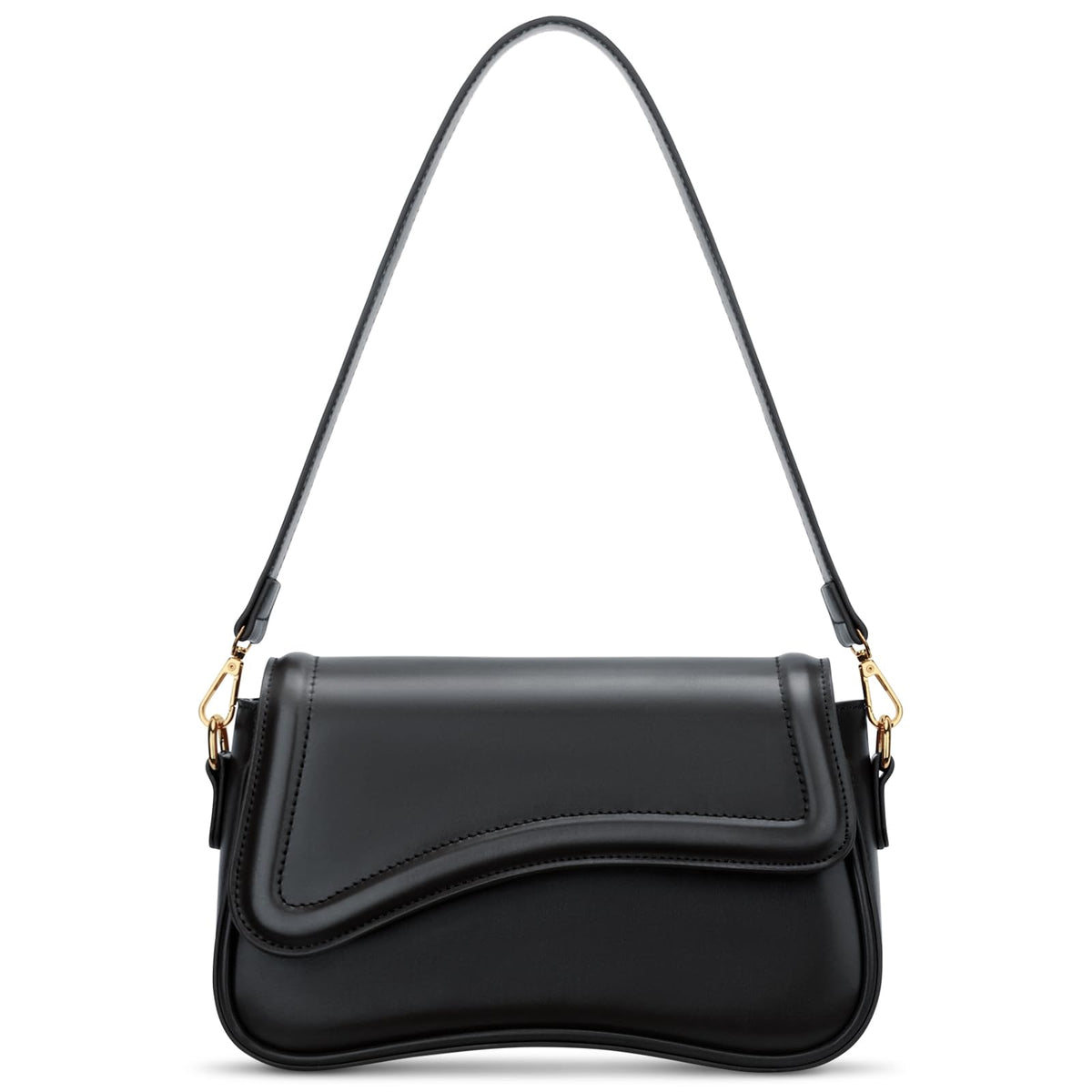 KKXIU Shoulder Bag for Women Small Clutch Purses Cute Hobo Handbag Trendy Underarm Bag-Black