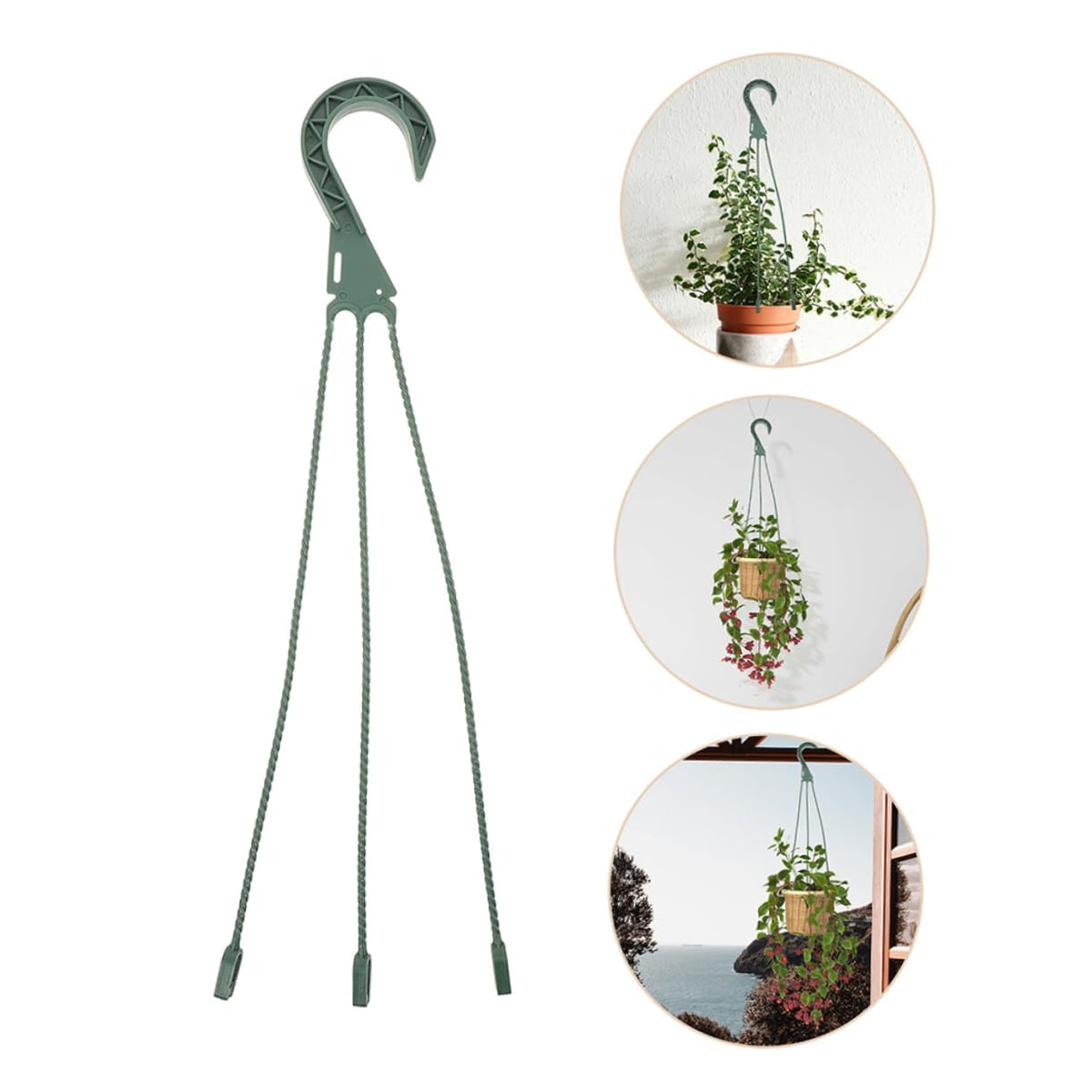 BESPORTBLE 5Pcs Hanging Planters Hooks Set Stylish Wire Flower Pot Hangers for Indoor and Outdoor Use Space Saving Plant Chains for Succulents and Plants
