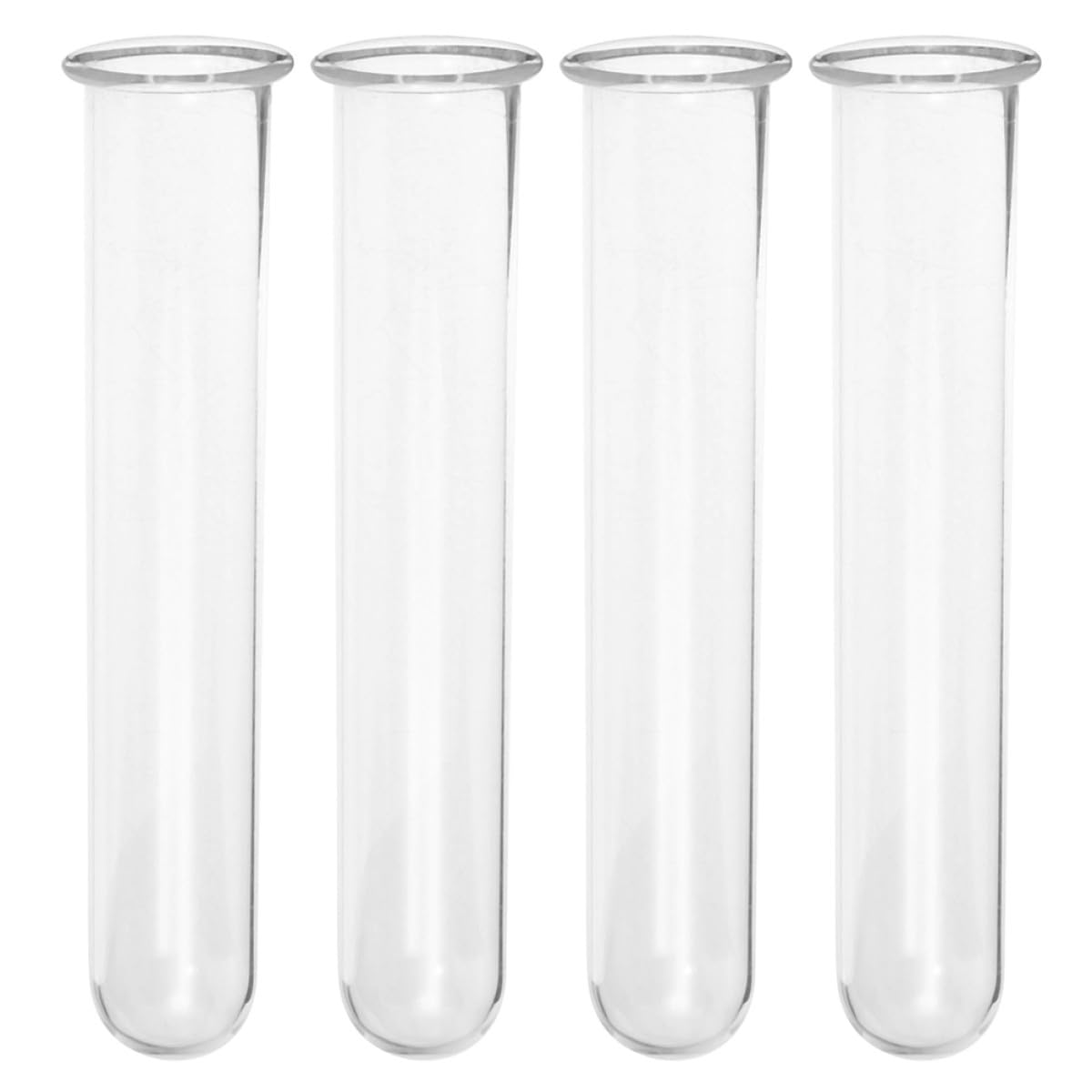 INOOMP Glass Test Tube Vases Hydroponic Plant Holders 2.5X3X18Cm Borosilicate Glass Propagation Tubes for Wall Terrarium and Home Décor 4pcs Set