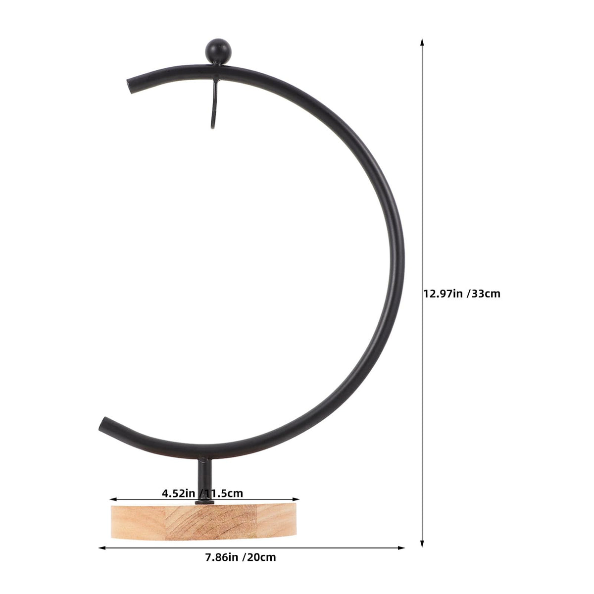 SOESFOUFU 2pcs Metal Ornament Display Stand - Wire Hanging Hook Holder - Air Plant Terrarium Support for Hanging Glass Globe Witch Ball Christmas Ornament Wedding Decoration
