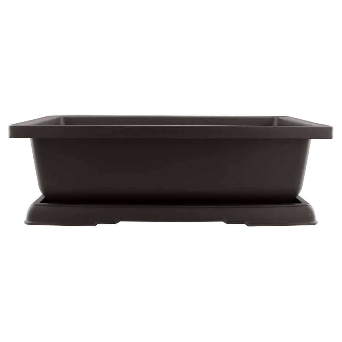 TAICHEUT 3 PCS 14 Inches Plastic Bonsai Training Pots, Rectangular Bonsai Tree Pots with Trays, Large Plastic Bonsai Container for Indoor, Outdoor