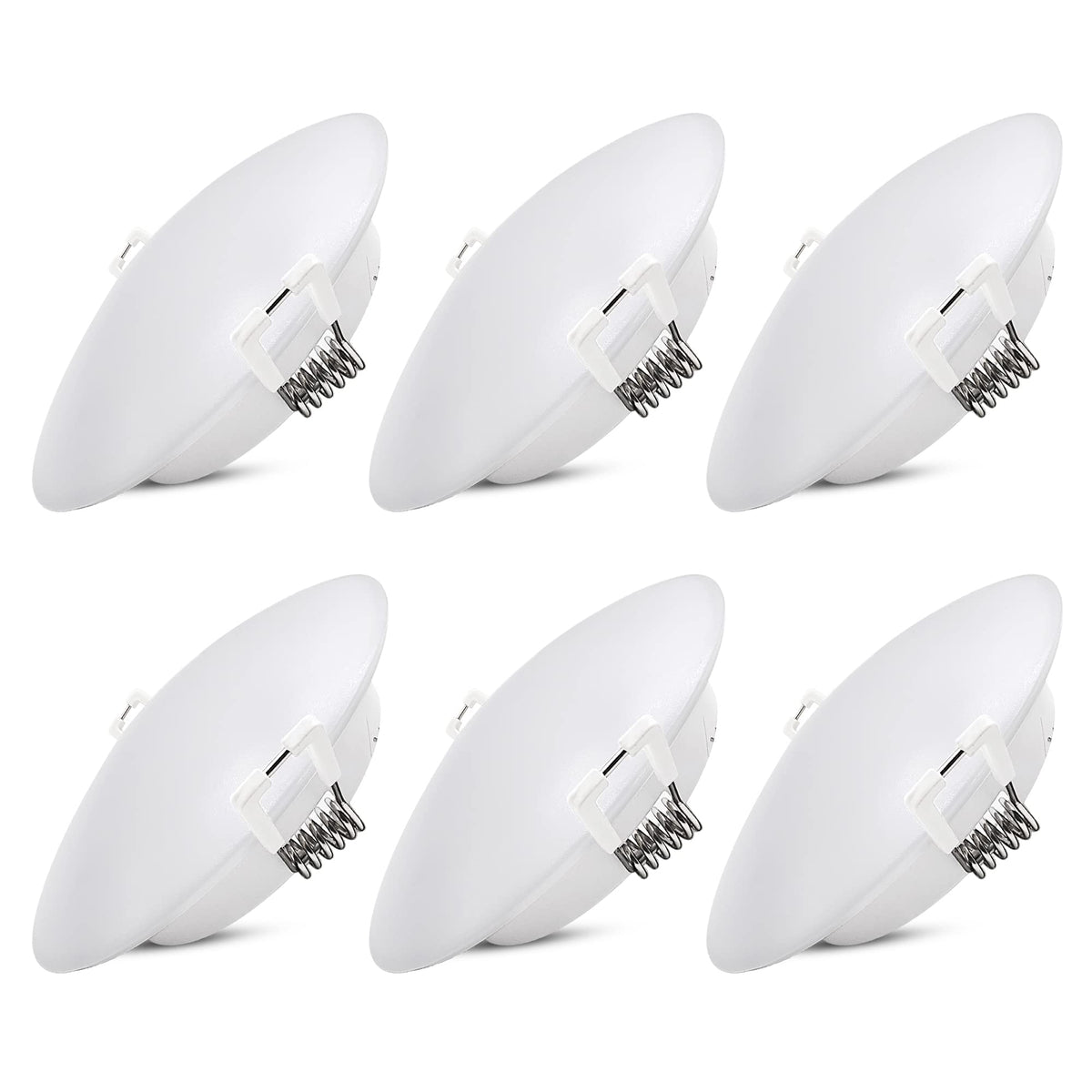 Homdec RV LED Recessed Down Light, 4.5 Inch, 12V Puck Light, Metal, 3500K Warm White, Model RVR4HN-34,
