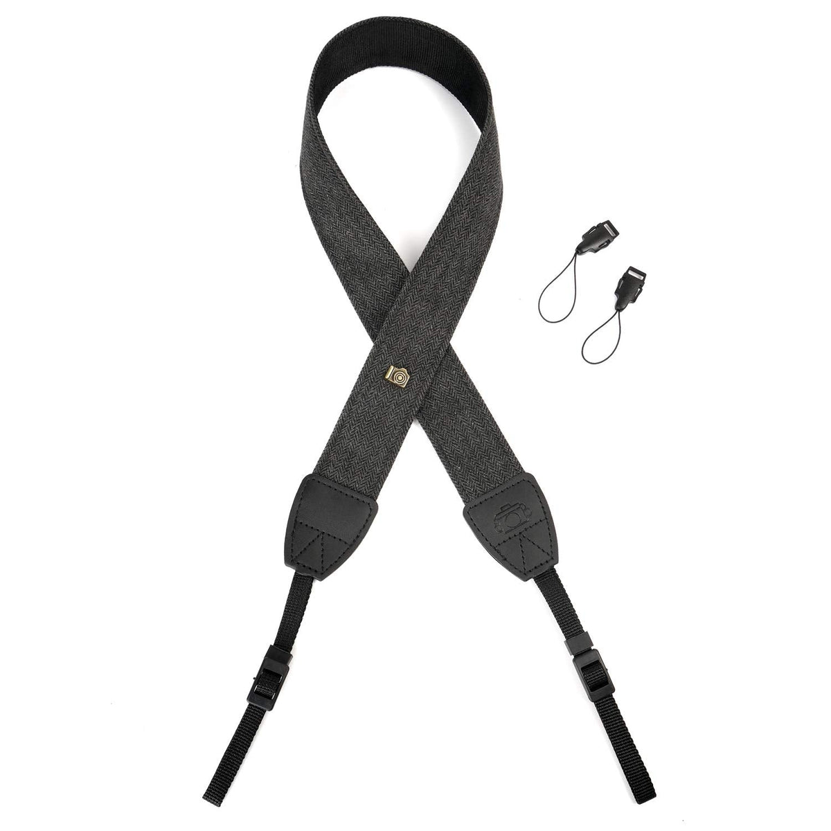 WANBY Camera Strap Black Canvas Neck Shoulder Strap with Quick Release Buckles for DSLR SLR