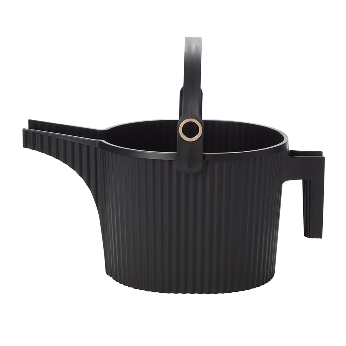 Hachiman Large Watering Can - 5 L Plant Watering Can with Widened Spout for Indoor and Outdoor Plants - Hands-Free Filling - 15" × 7.2" - Black
