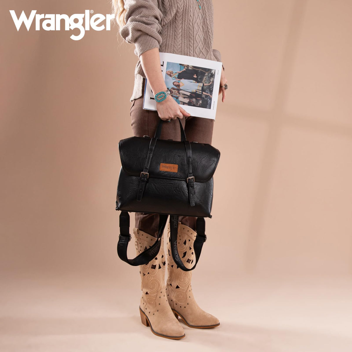 Wrangler Laptop Bag for Women Messenger Bag 15.6 inch Briefcase Computer Backpack Convertible Satchel Bag