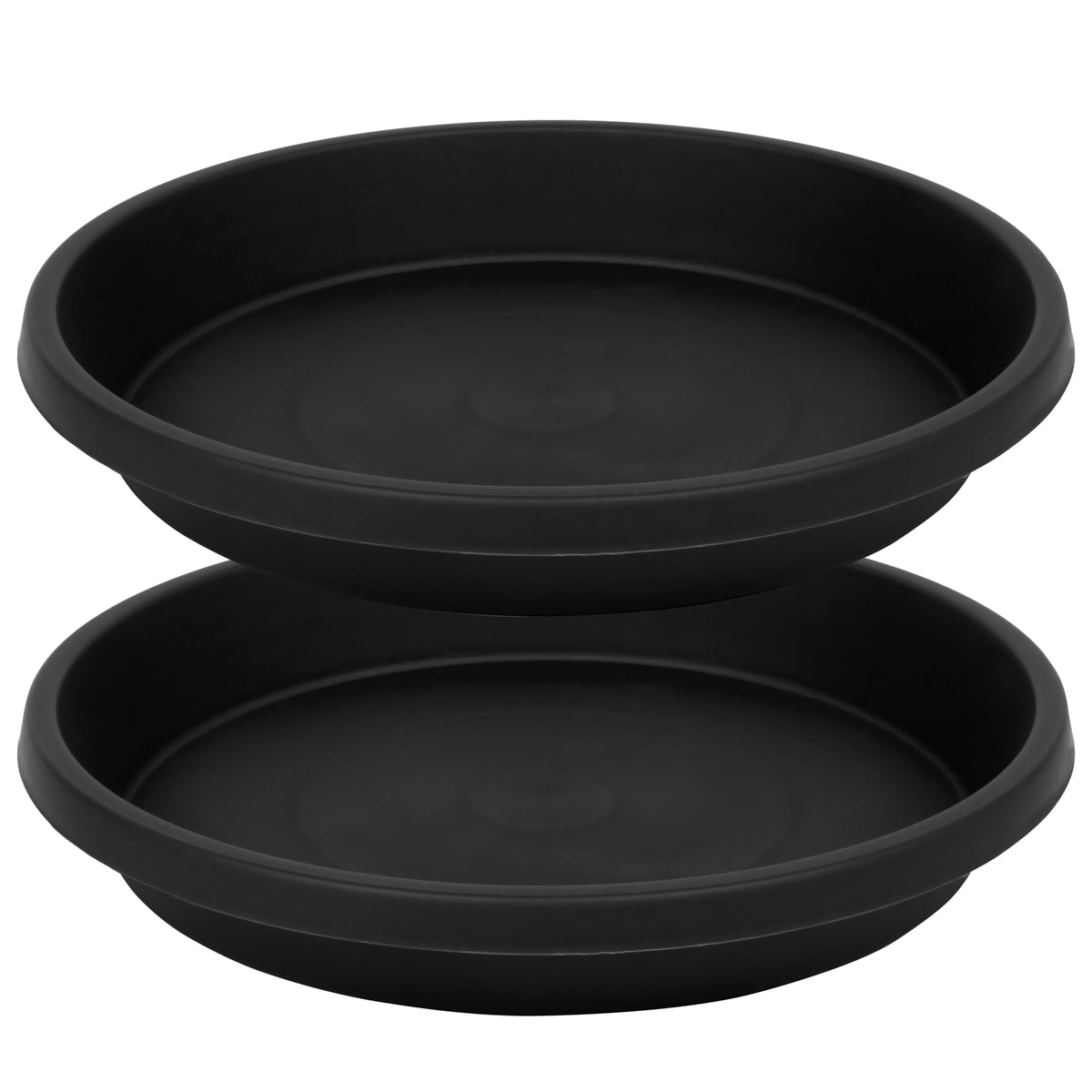 NIMYAU 2 Pack Plant Saucer 14 Inch, Durable Plant Trays for Pots, Plant Drip Trays, Plant Water Catcher Tray for Plants, Plastic Plant Saucers for Indoors no Holes