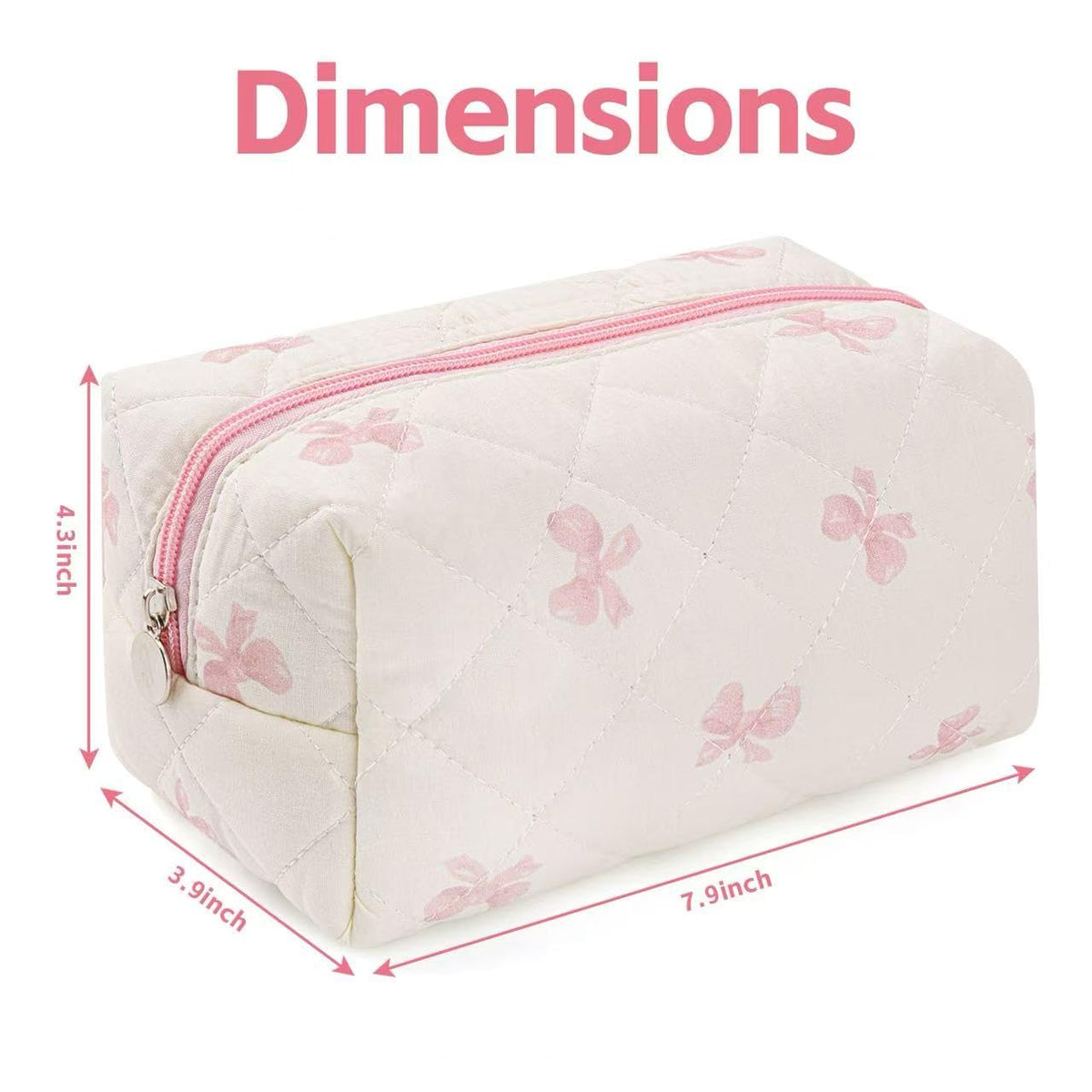 MZLUWM Floral Makeup Bag,Floral Quilted Make Up Bag,Large Cosmetic Bag,Fashionable Travel Makeup Pouch, Cute Portable Storage Bag,Puffy Coquette Makeup Bag, Attractive Quilted Pouch