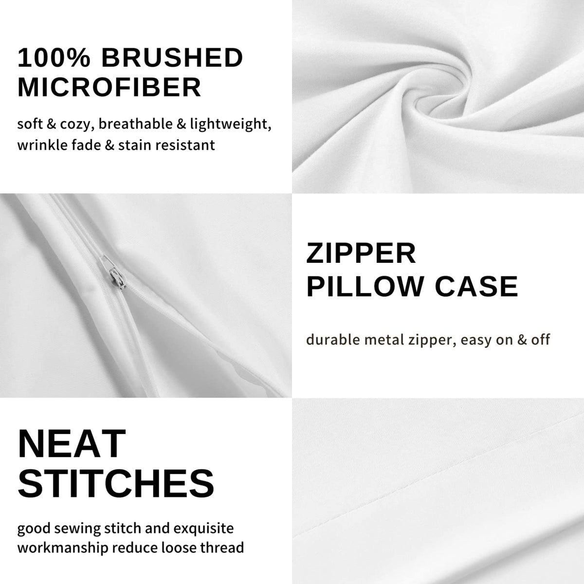 zcsm Black and White Sheets King Size - Abstract Sun Bed Sheets, Soft Microfiber & Deep Pocket & Wrinkle Free Patterned Bedding Sheets & Pillowcases, 1 Fitted Sheet, 1 Flat Sheet, 2 Pillow Cases