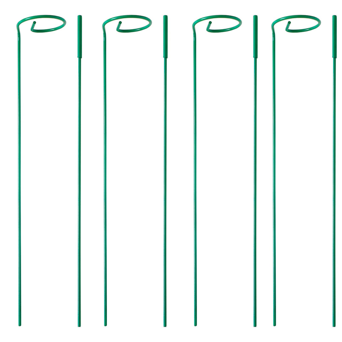 PFNRTH 4 Pack Plant Stakes,Plant Support Stakes for Two Sizes(16 or 32 Inches),Plant Stakes for Outdoor Plants,Garden Flower,Tomato(Green)