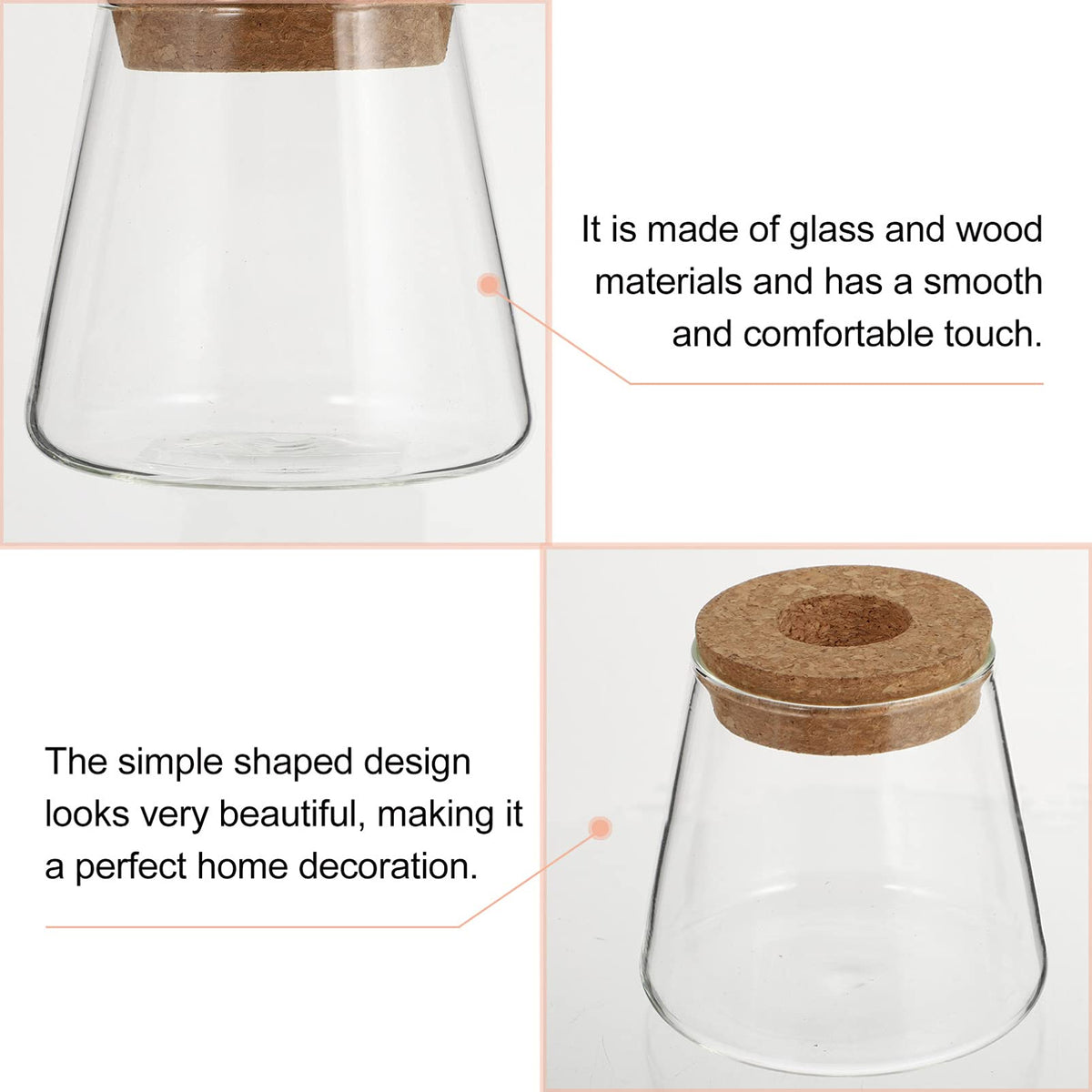 NOLITOY 2pcs Desktop Glass for Hydroponics Stylish Water Vase for Decor Glass Terrarium for Plant Propagation
