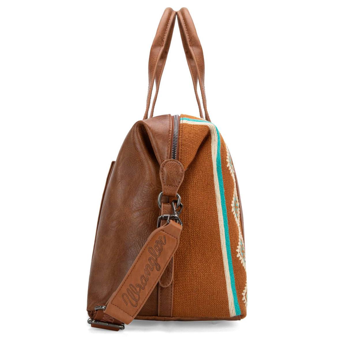 Wrangler Duffel Bag for Women Large Travel Weekender Bag Tapestry Designer Carry On Bags, Brown