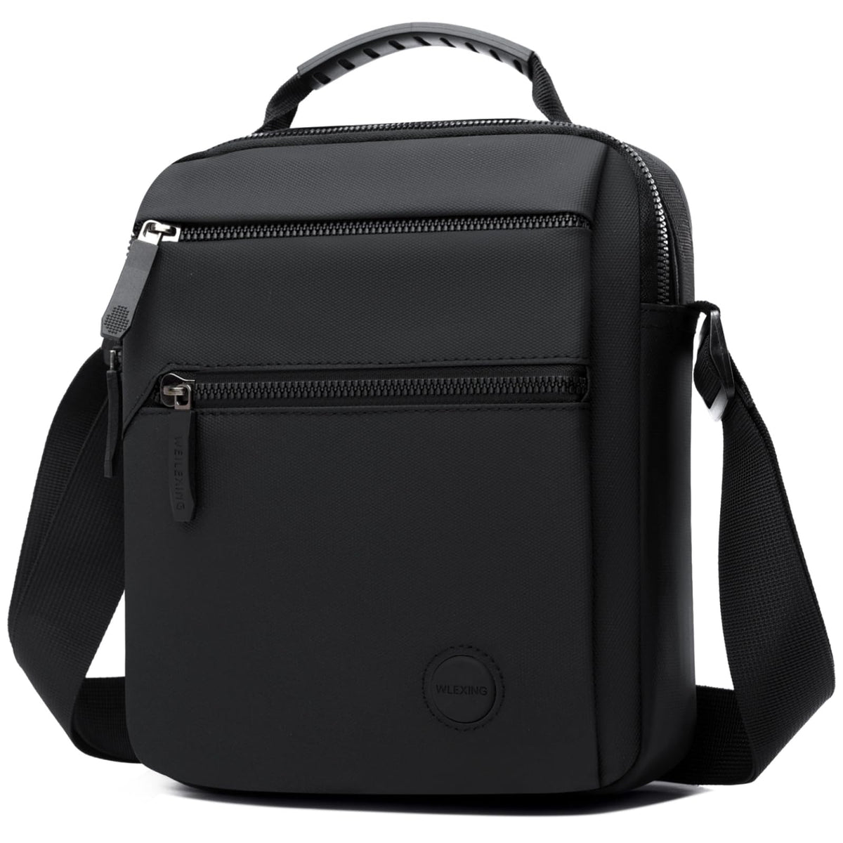 Yowenthra Small Messenger Bag for Men Women,Anti Theft Crossbody Shoulder Bag for Men Adjustable Strap Water Resistant (Black)