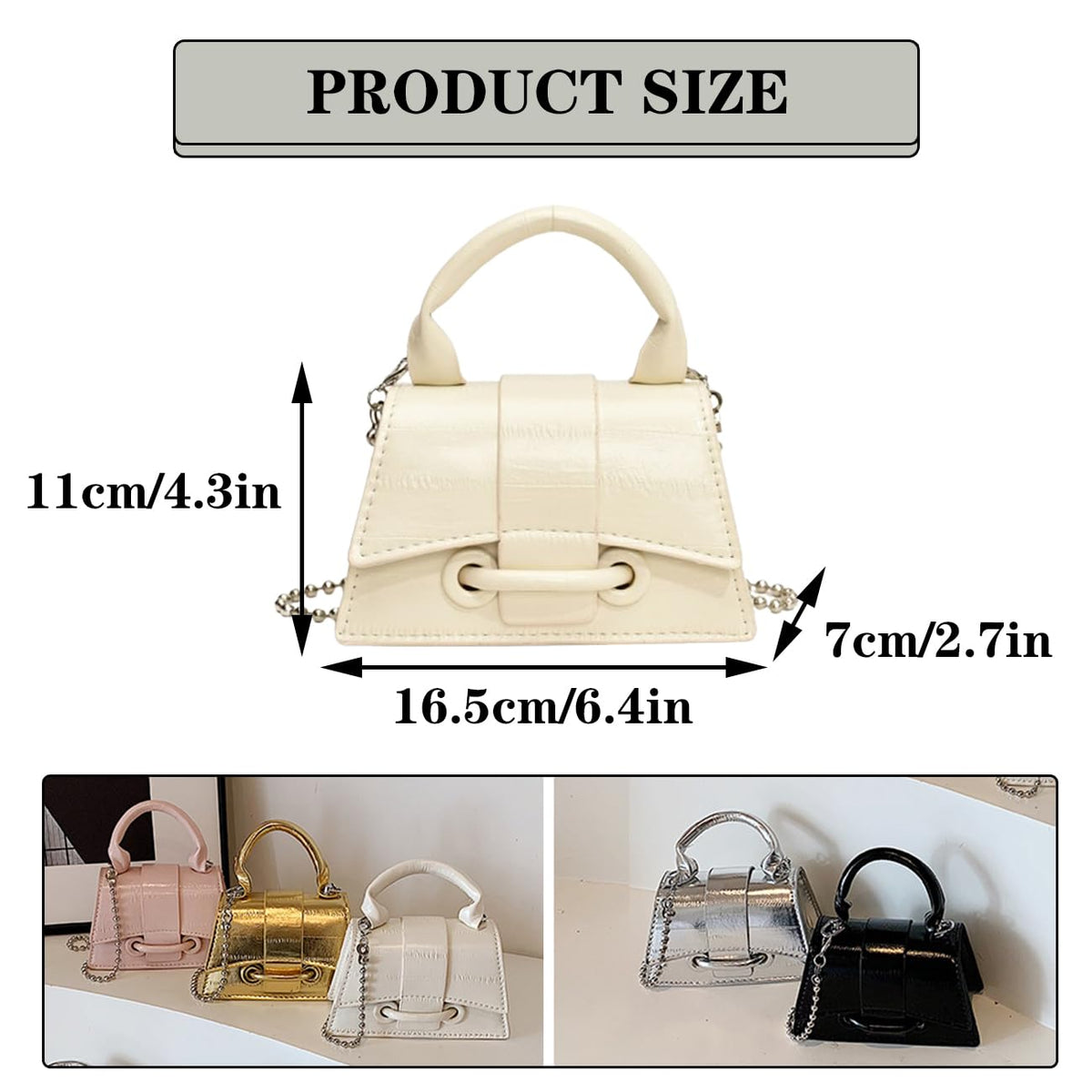Mini Crossbody Bags Women's Y2K Purses Top Handle Crossbody Bag Clutch Shoulder Handbag for Cocktail Party Prom Wedding White