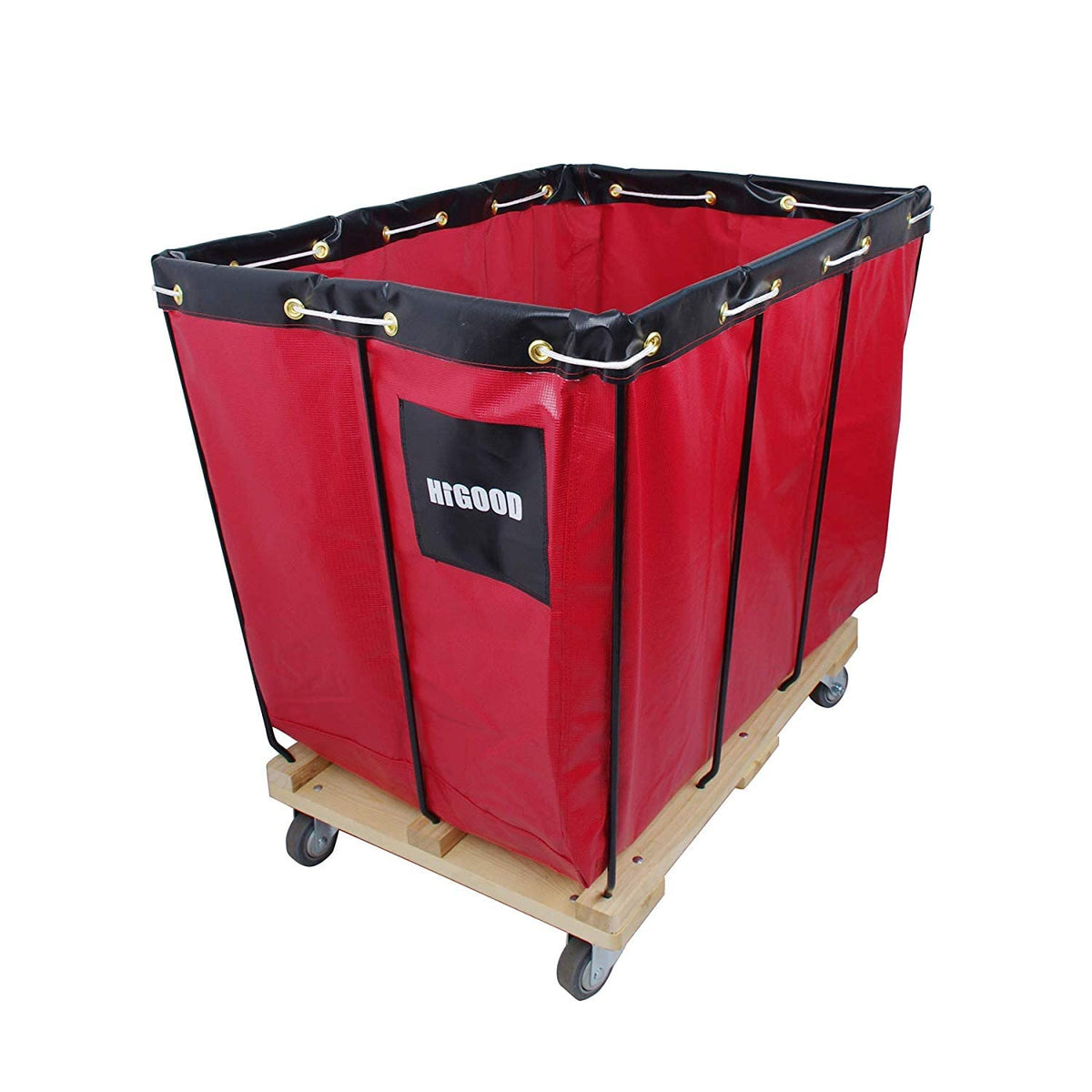 HIGOOD Basket Trucks,Service Carts Red 8 Bushel Knock Down Truck,Carts, 10.0 cu. ft, 400 lb, 34" L X 22" W X 30.5" H Capacity