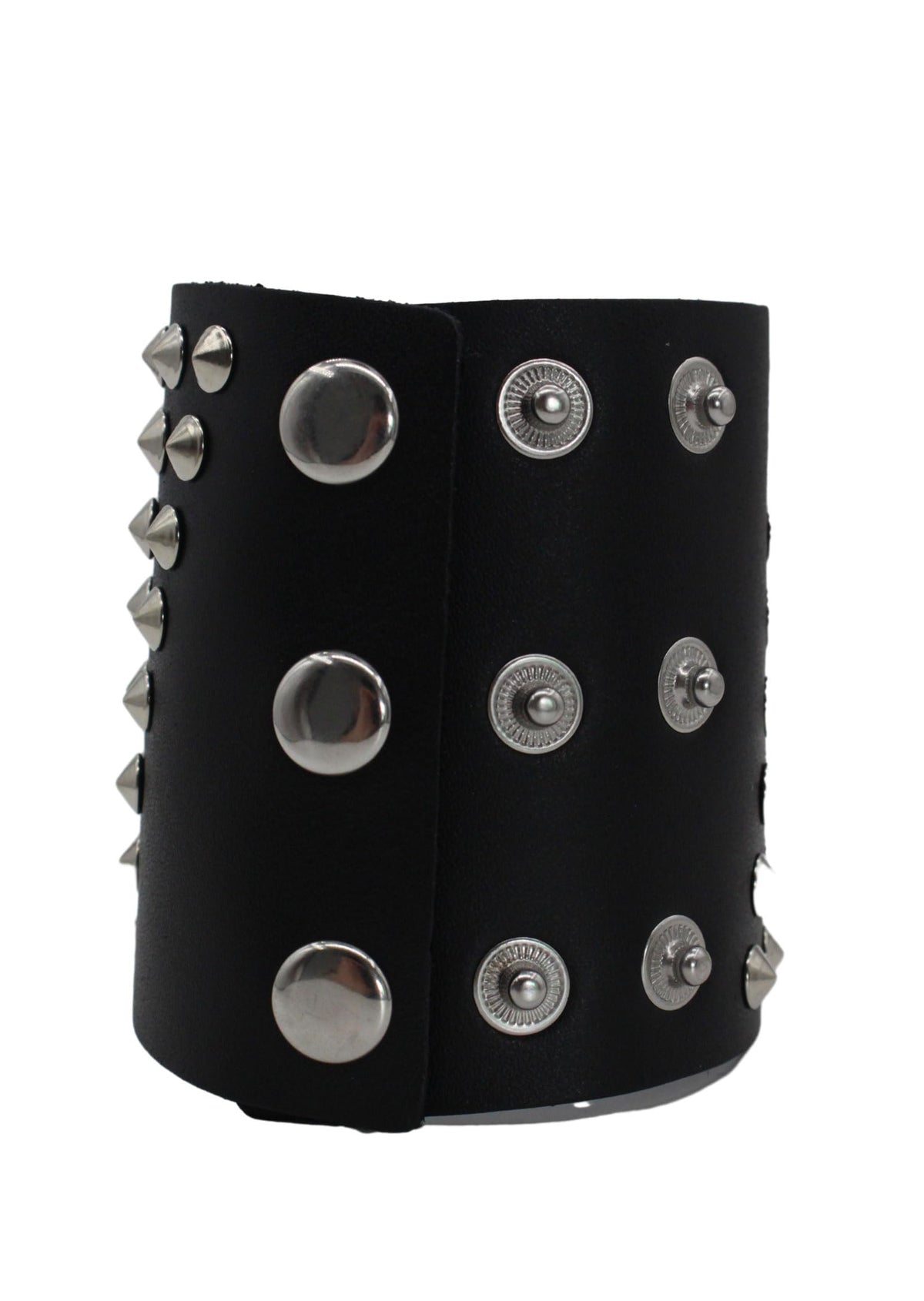 Scddboy Gothic Spike Studded Wrap Gauntlet Wristband for Men,Punk Leather Cuff Bracelet for Men