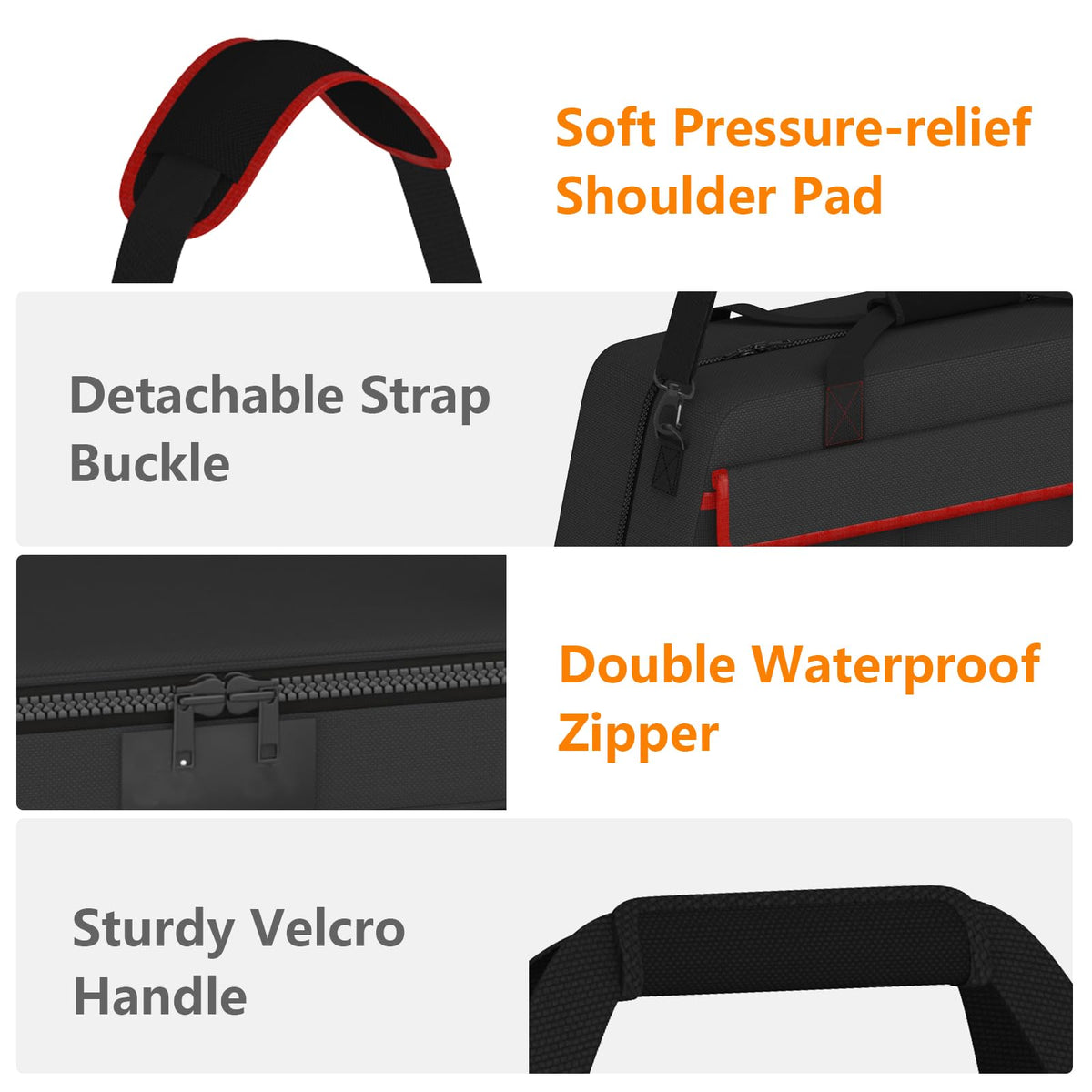 Grill Tool Storage Bag,Grill Utensil Storage Bag for Barbecue Tool up to 22",BBQ Utensil Storage Caddy with Pockets,Barbecue Utensil Case for Outdoor Grilling, Camping, Bag Only
