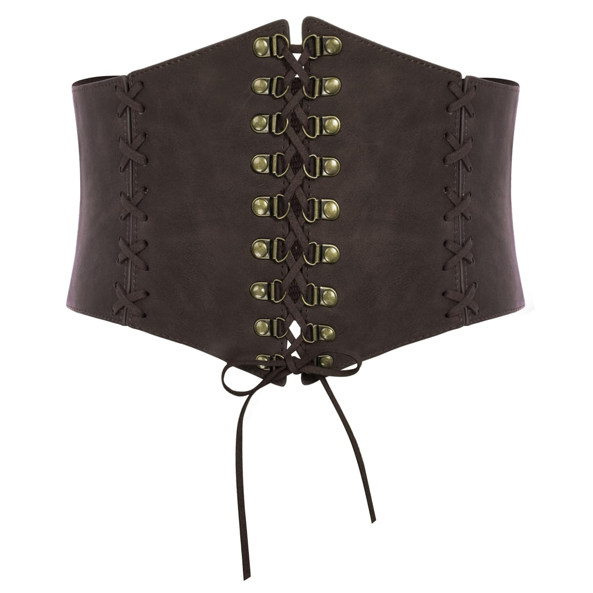 Scarlet Darkness Womens Pirate Corset Brown Wide Belt Dress Belt for Women Brown L