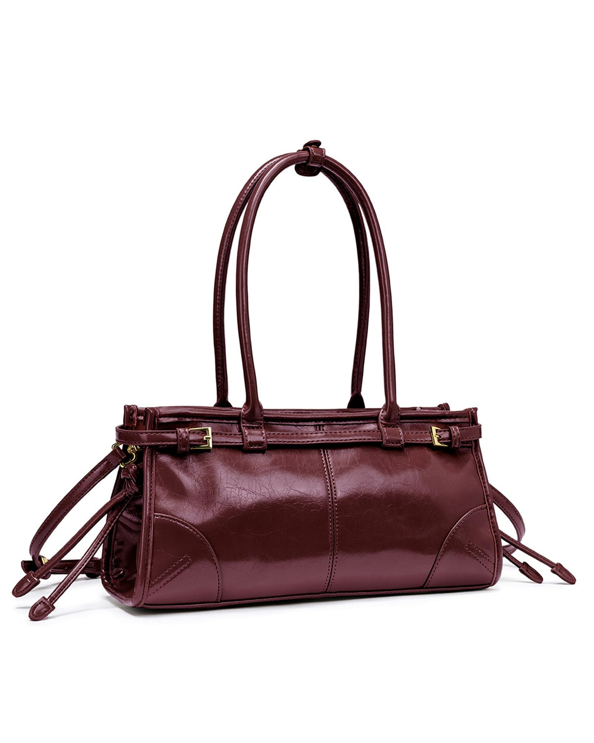 NEWBELLA Women's Soft PU Leather Clutch Purse with Top Handle - Convertible Satchel Tote and Shoulder Bag for Work and Evening Use
